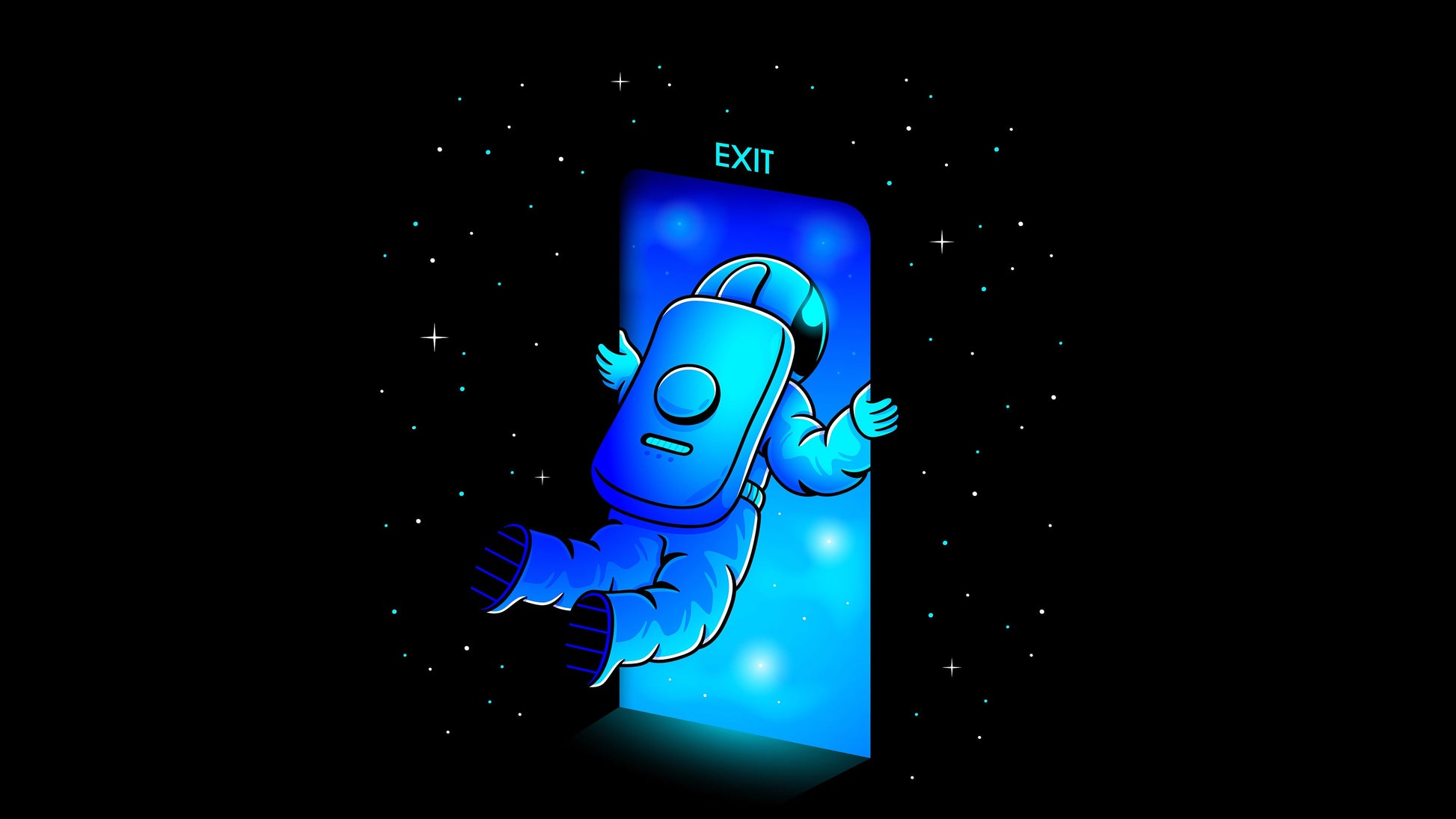 Astral Galaxy Bloom Desk Mat