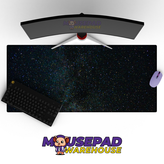 Astral Horizon Glow Space Desk Mat Mockup