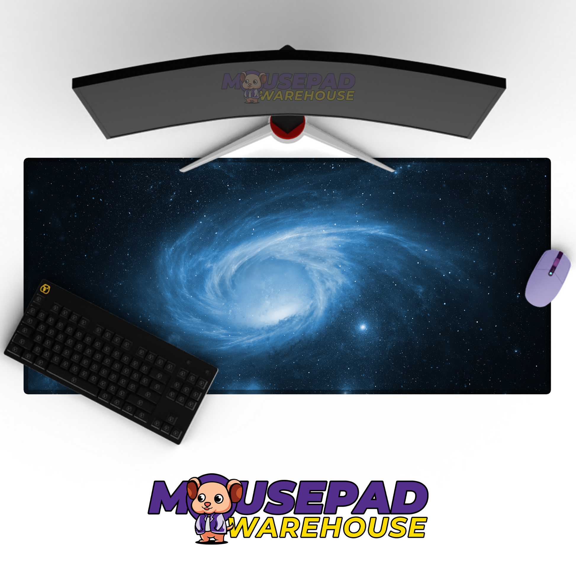 Astral Nebula Glow Cosmic Universe Mousepad Mockup