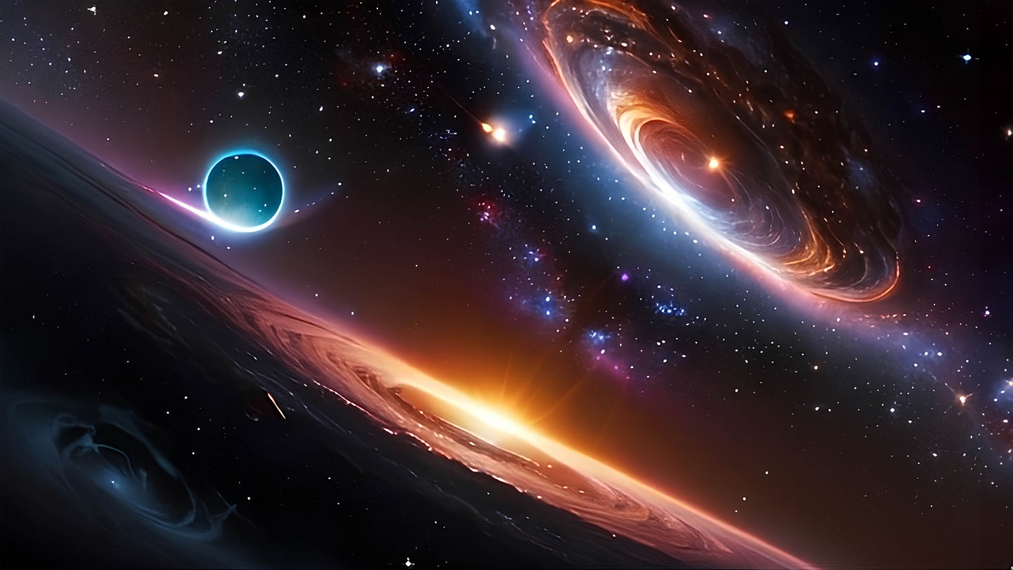 Astral Pulse Vibrant Space Starfield Mousepad
