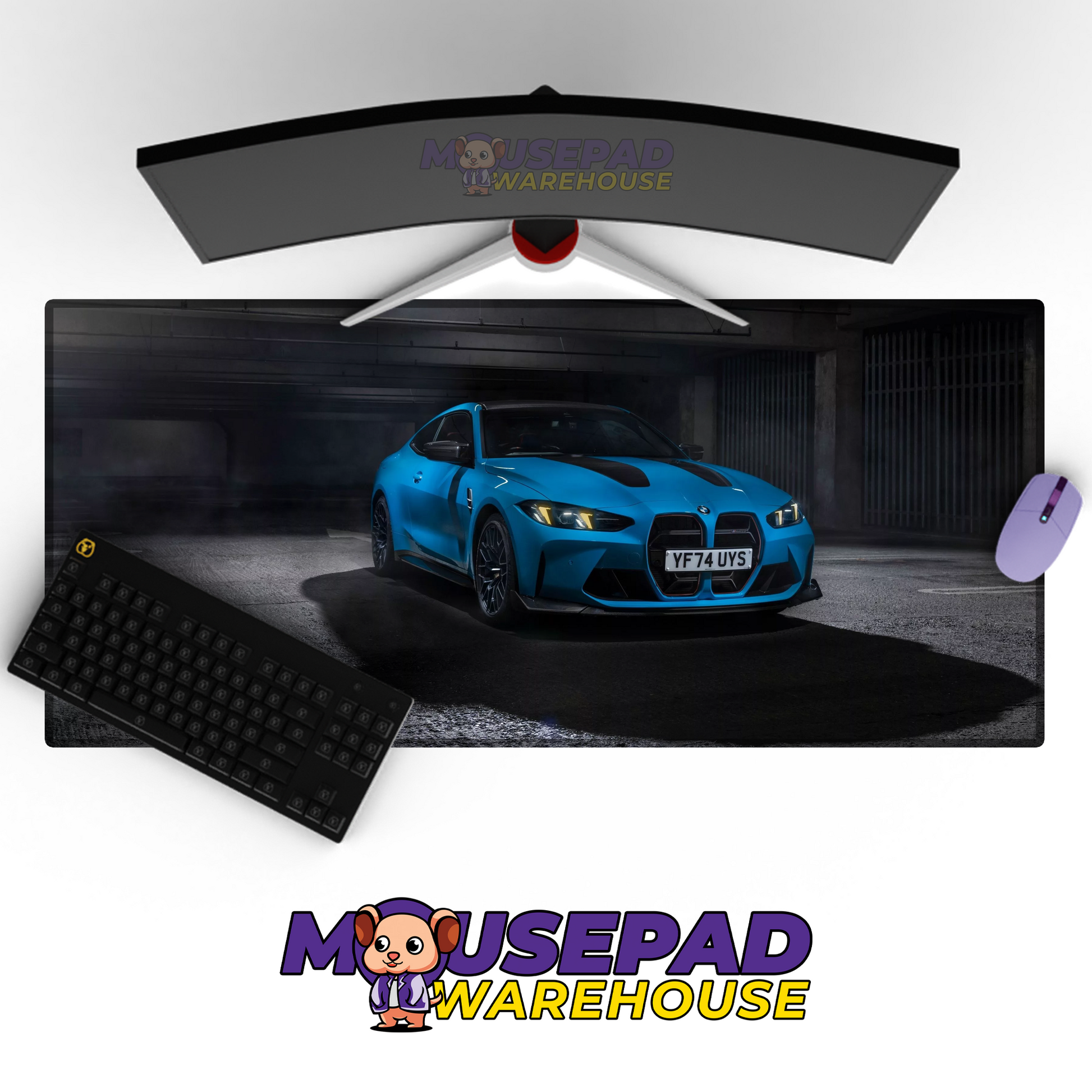 BMW M4 V6 Mousepad Mockup