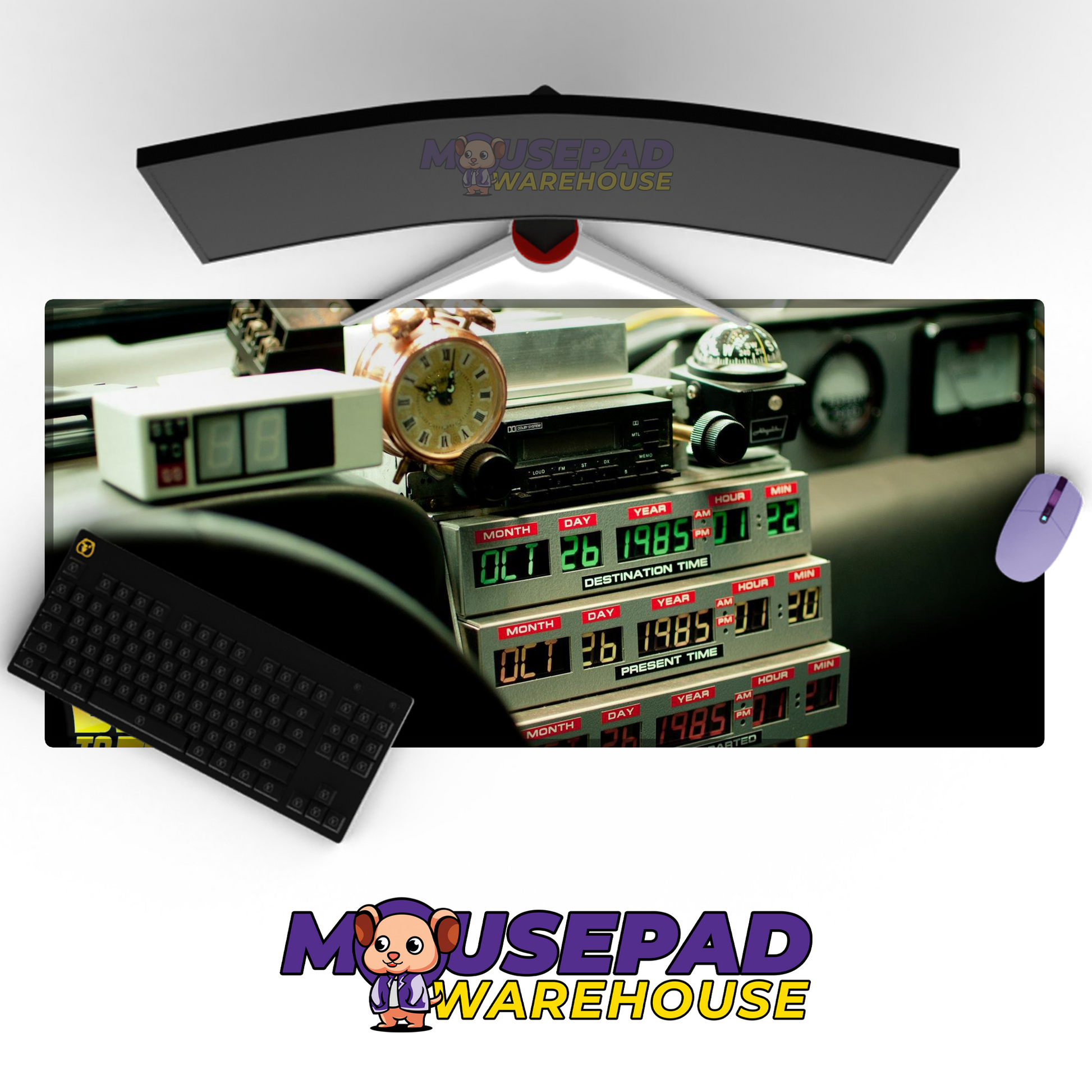 Back to the Future V30 Mousepad Mockup