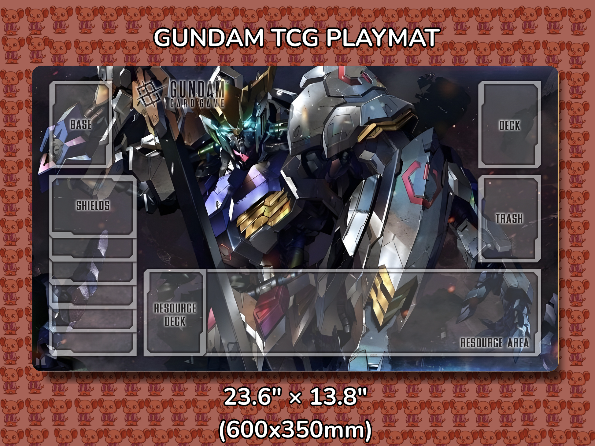 Barbatos 4th Form Gundam TCG Playmat Mockup