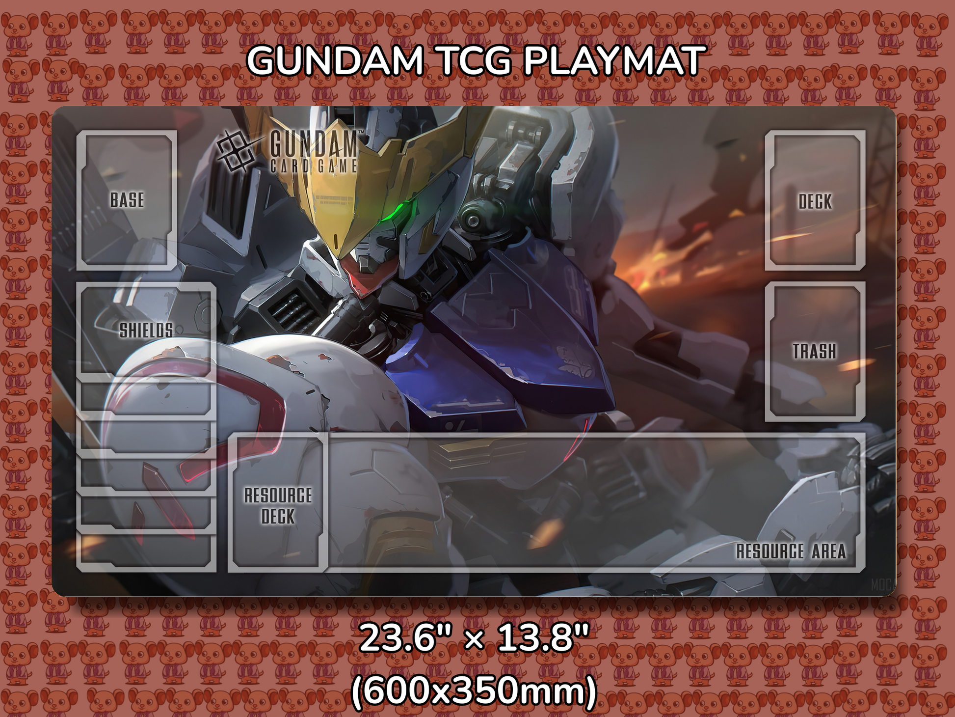 Barbatos 4th Form V2 Gundam TCG Playmat Mockup