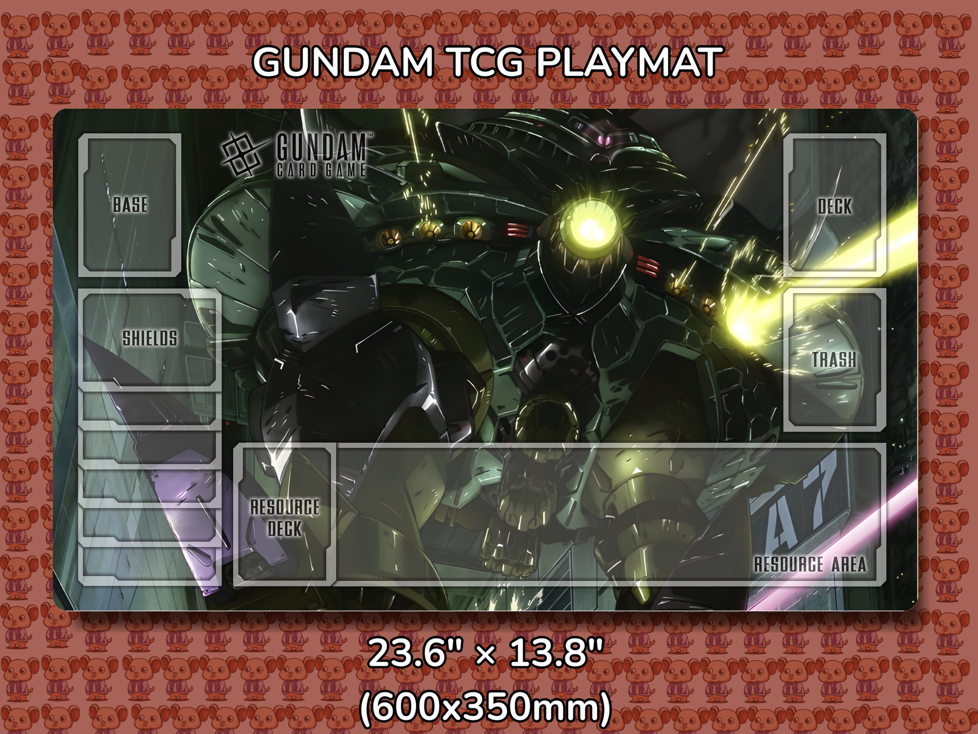 Big Zam Gundam TCG Playmat Mockup