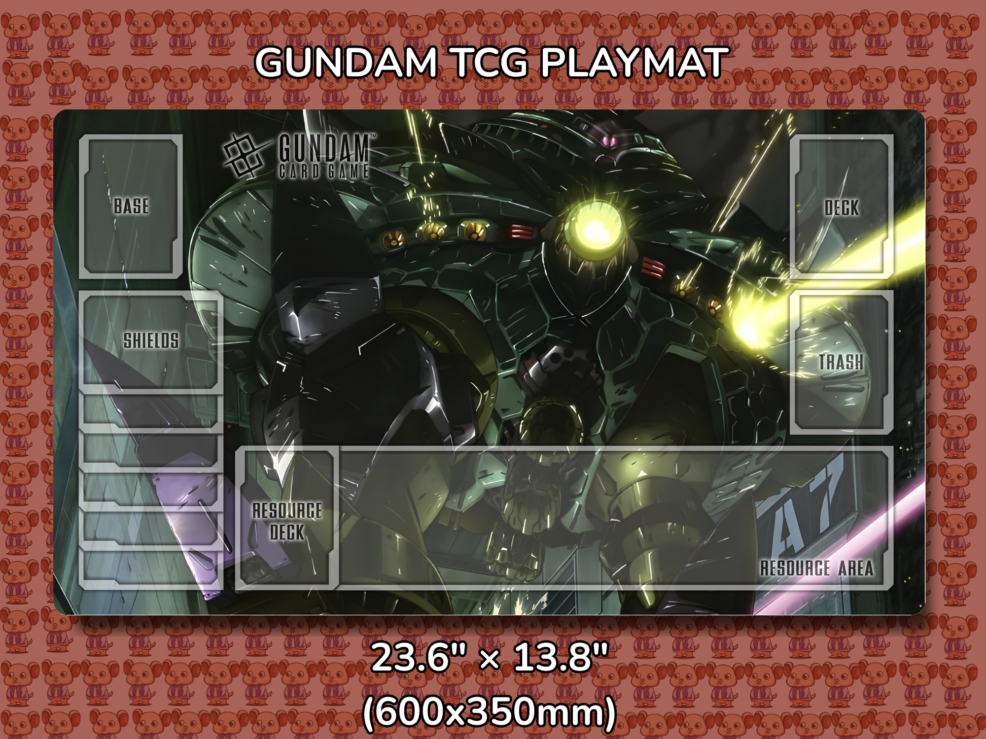 Big Zam Gundam TCG Playmat Mockup