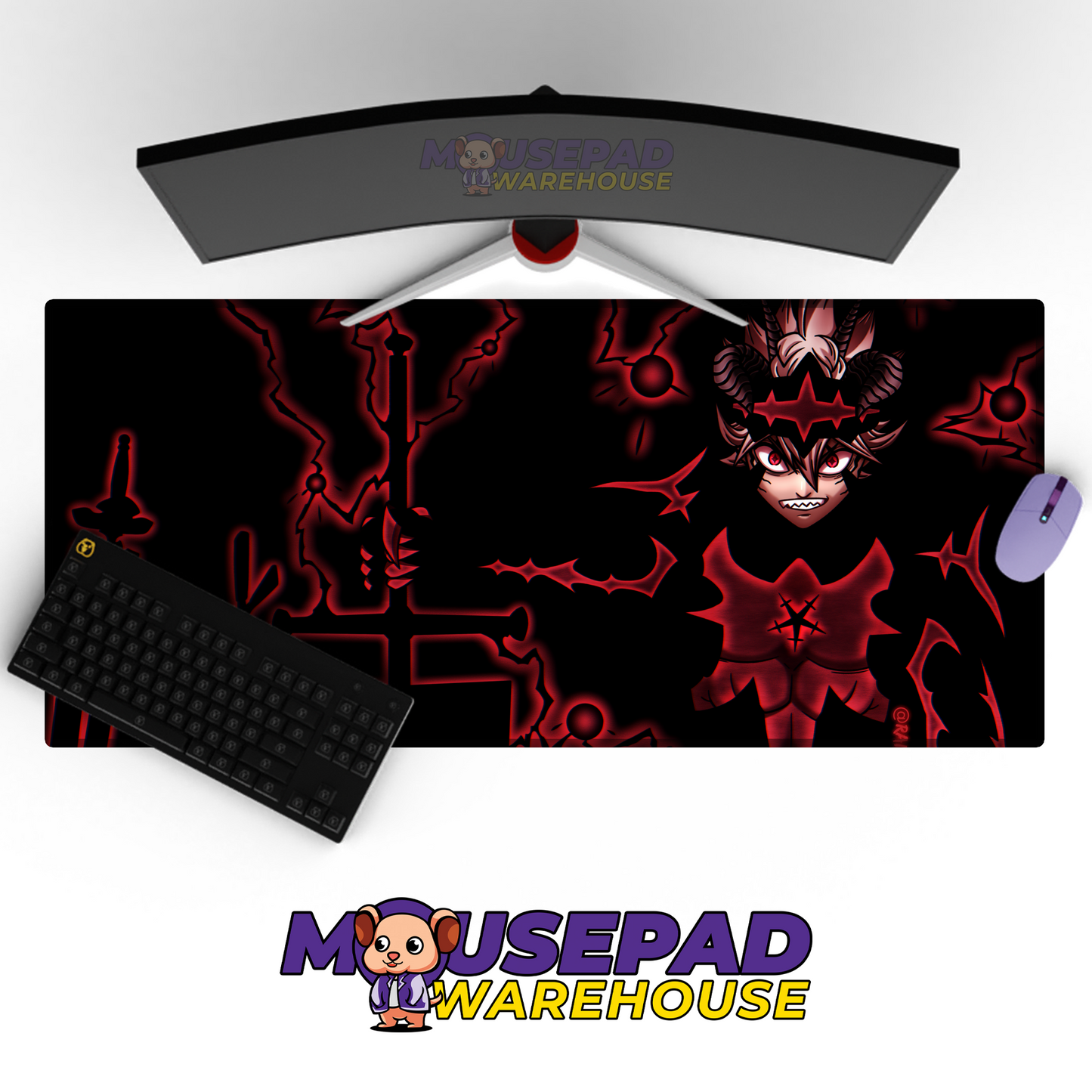 Black Clover V15 Mousepad Mockup