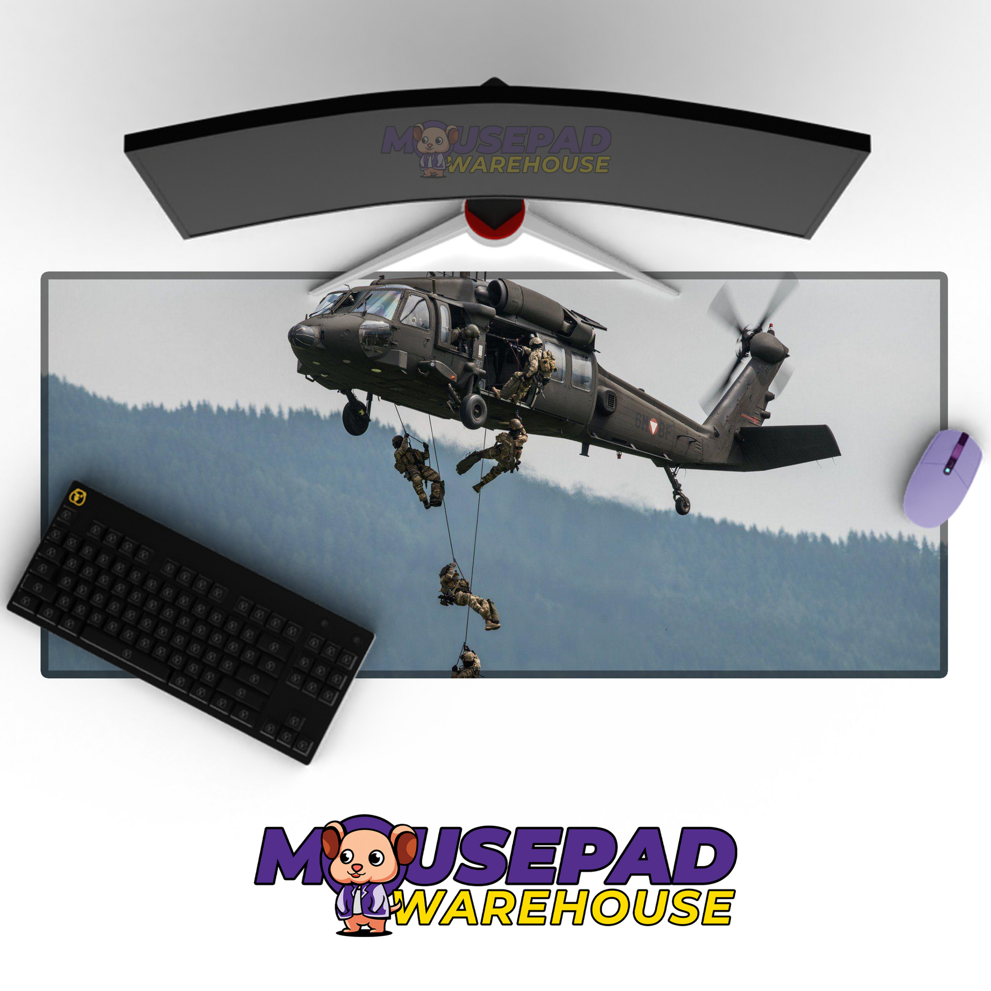 Black Hawk Helicopter V11 Mousepad Deskmat Mockup