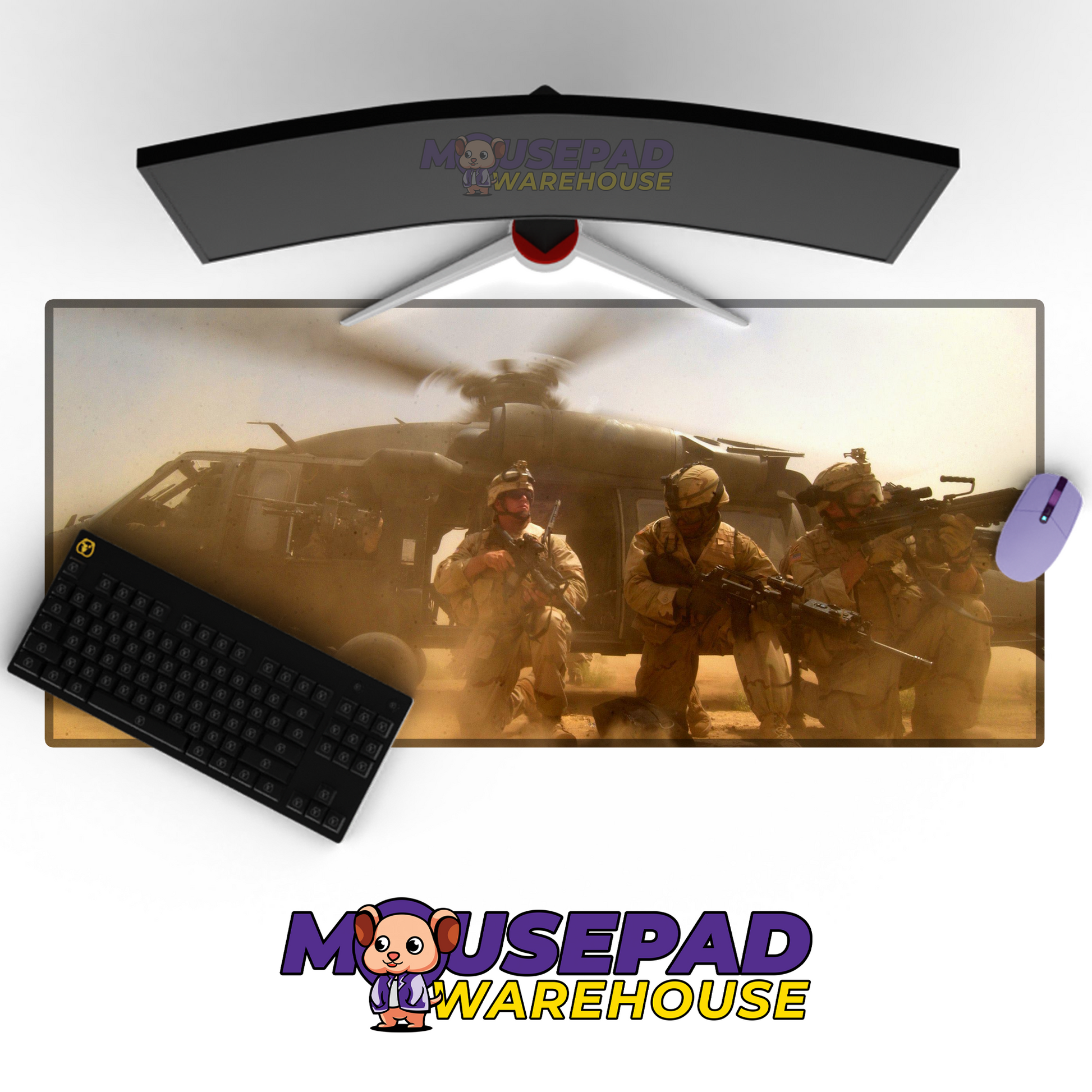 Black Hawk Helicopter V14 Mousepad Deskmat Mockup