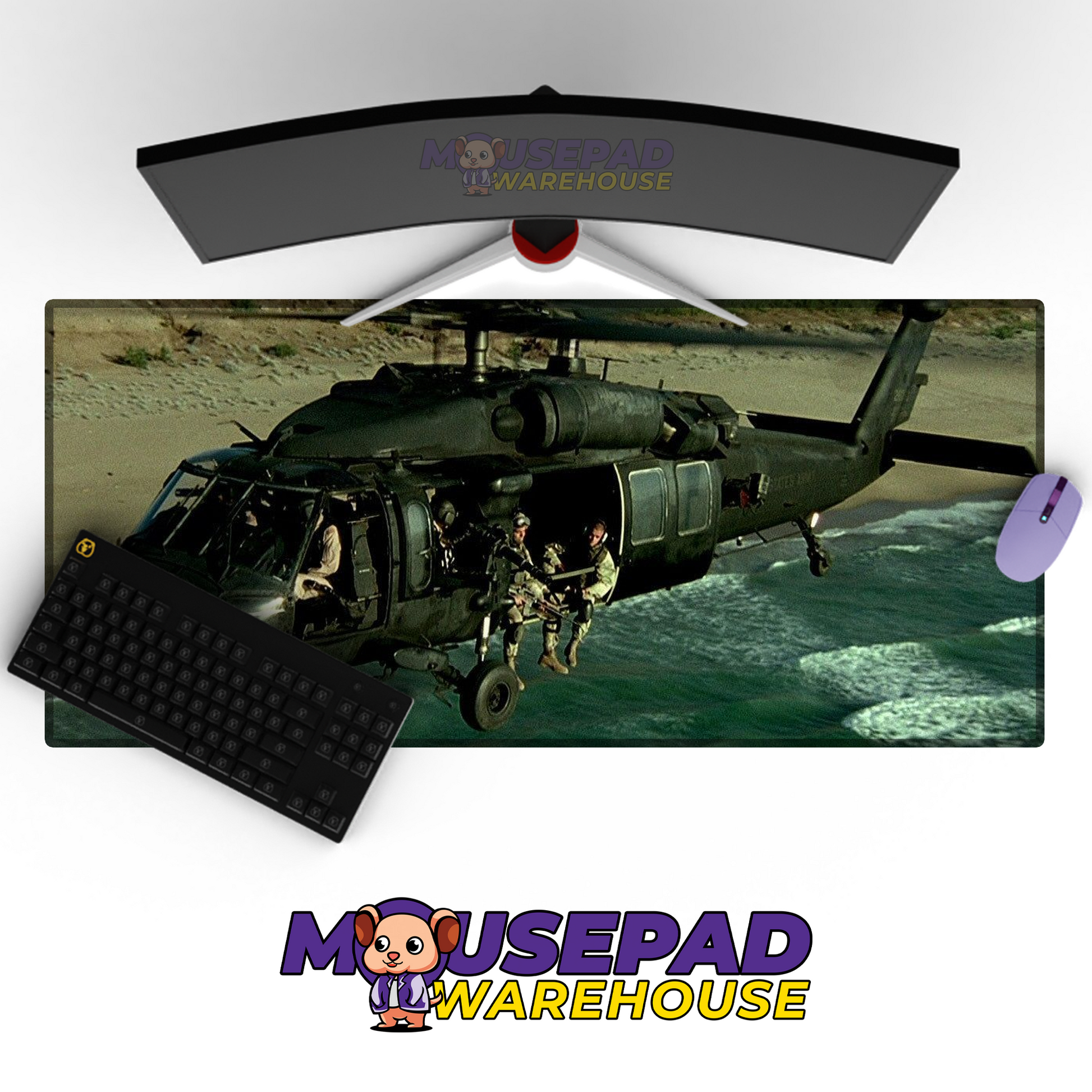 Black Hawk Helicopter V16 Mousepad Deskmat Mockup