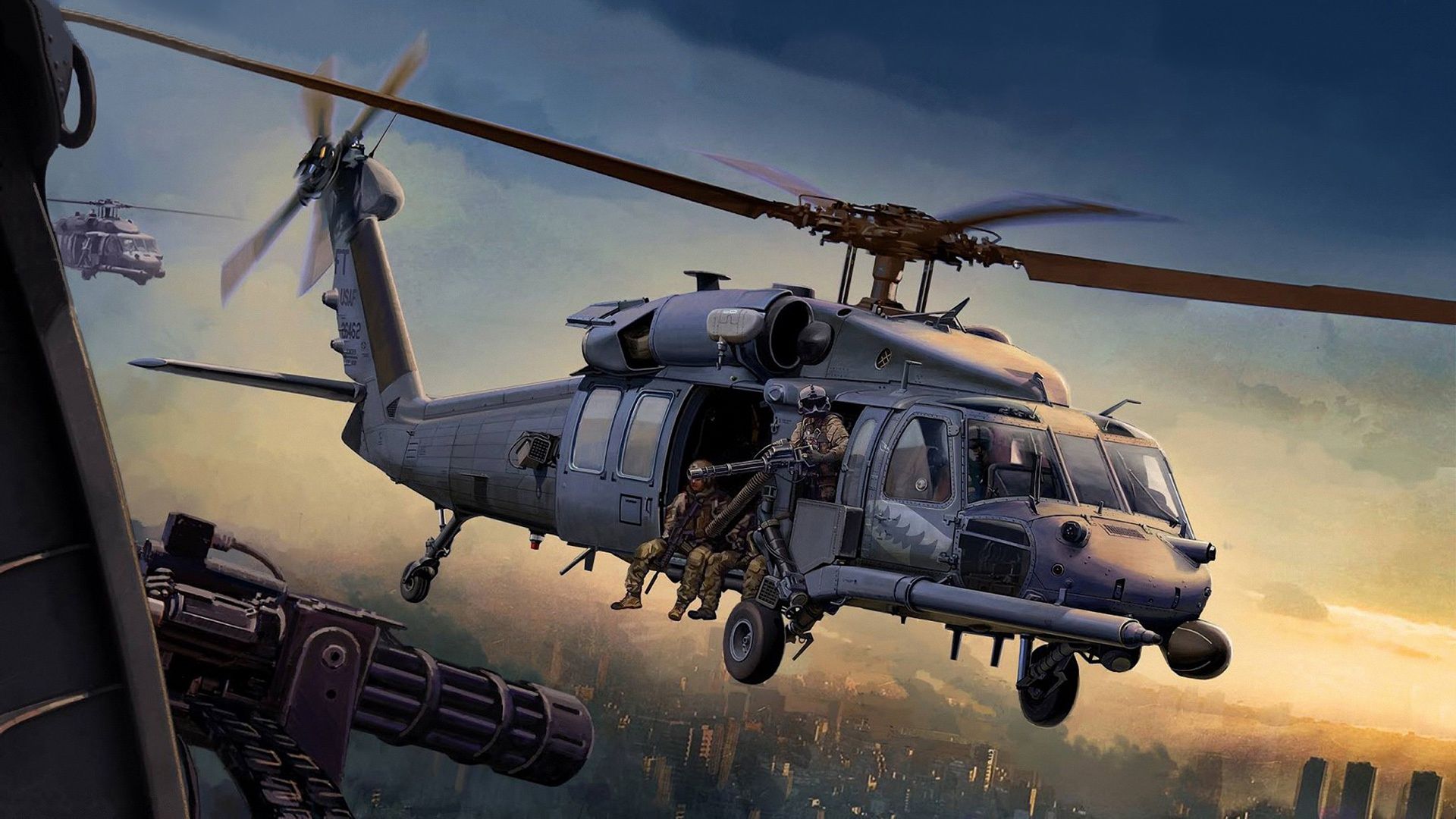 Black Hawk Helicopter V1 Mousepad Deskmat