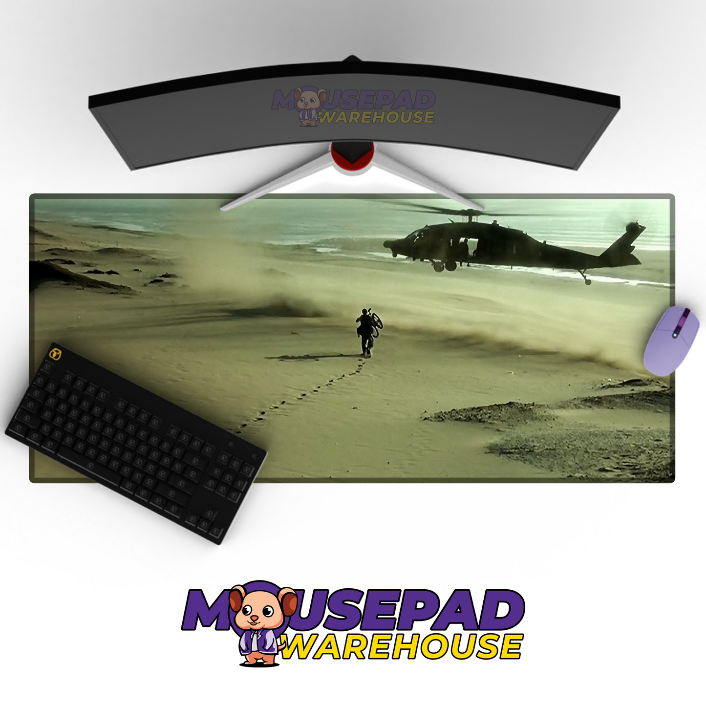 Black Hawk Helicopter V21 Mousepad Deskmat Mockup