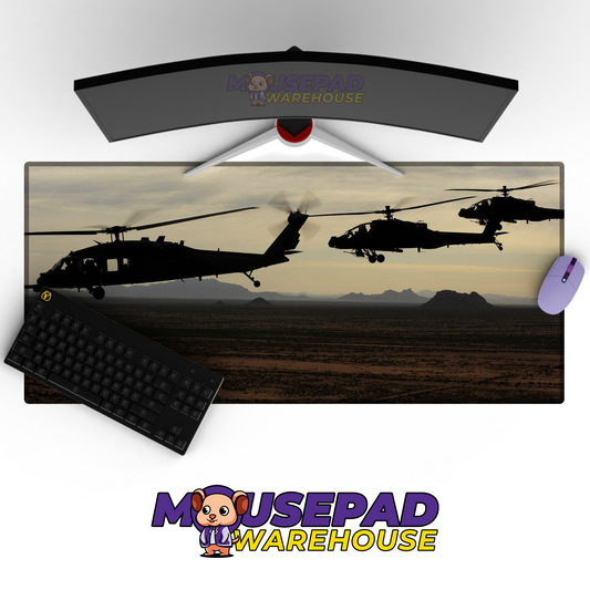 Black Hawk Helicopter V2 Mousepad Deskmat Mockup