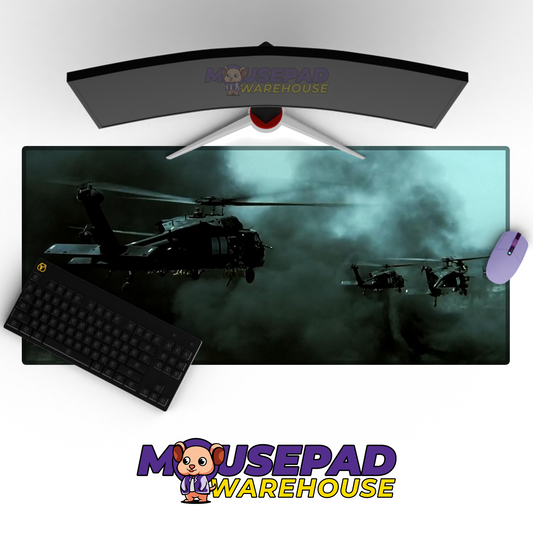 Black Hawk Helicopter V3 Mousepad Deskmat Mockup