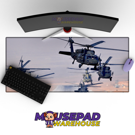 Black Hawk Helicopter V4 Mousepad Deskmat Mockup