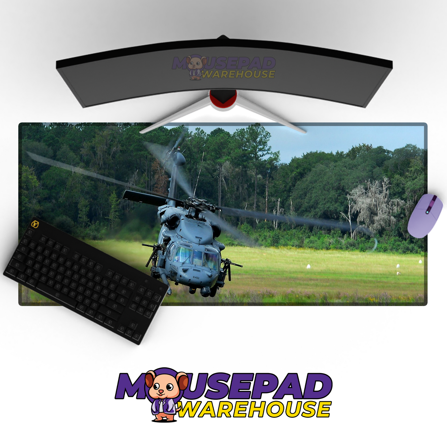 Black Hawk Helicopter V5 Mousepad Deskmat Mockup