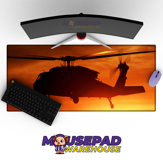 Black Hawk Helicopter V7 Mousepad Deskmat Mockup