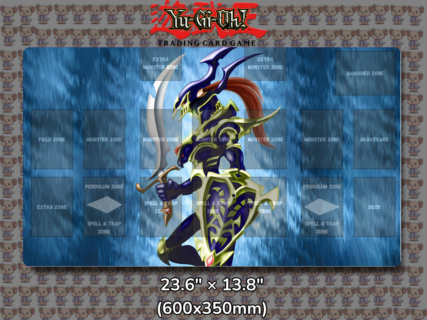 Black Luster Soldier Yu Gi Oh Card Game Playmat Mockup