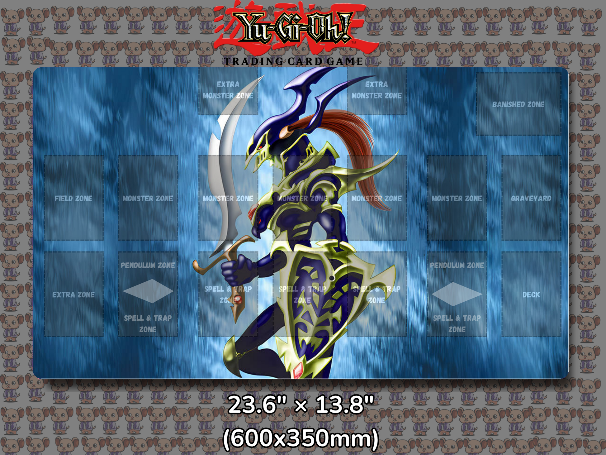 Black Luster Soldier Yu Gi Oh Card Game Playmat Mockup