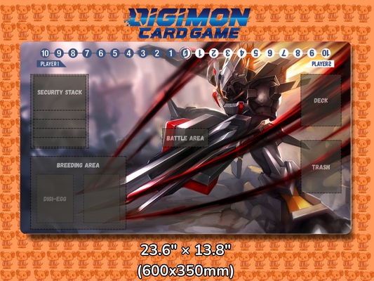 Blackwargreymon Digimon Card Game Playmat Mockup
