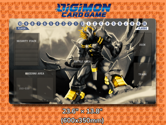Blackwargreymon V2 Digimon Card Game Playmat Mockup