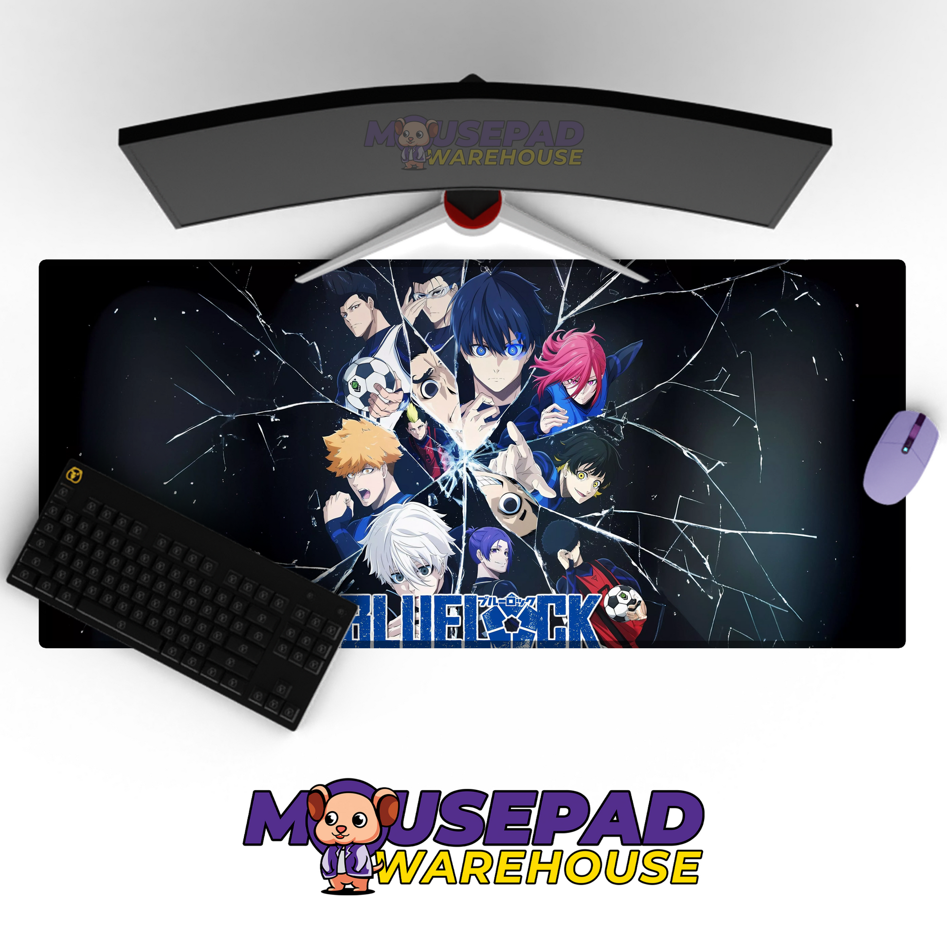 Blue Lock V14 Mousepad Mockup