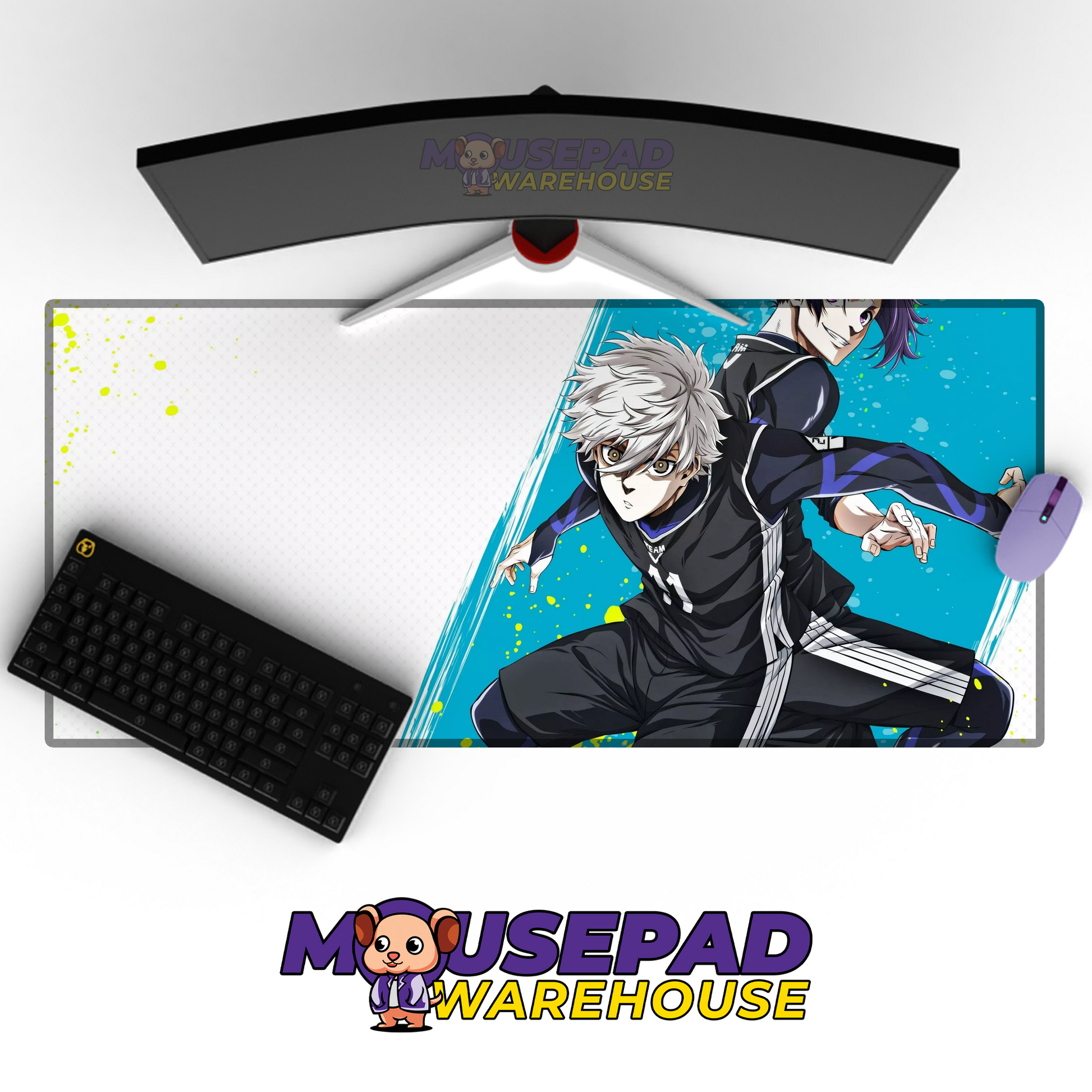 Blue Lock V15 Mousepad Mockup