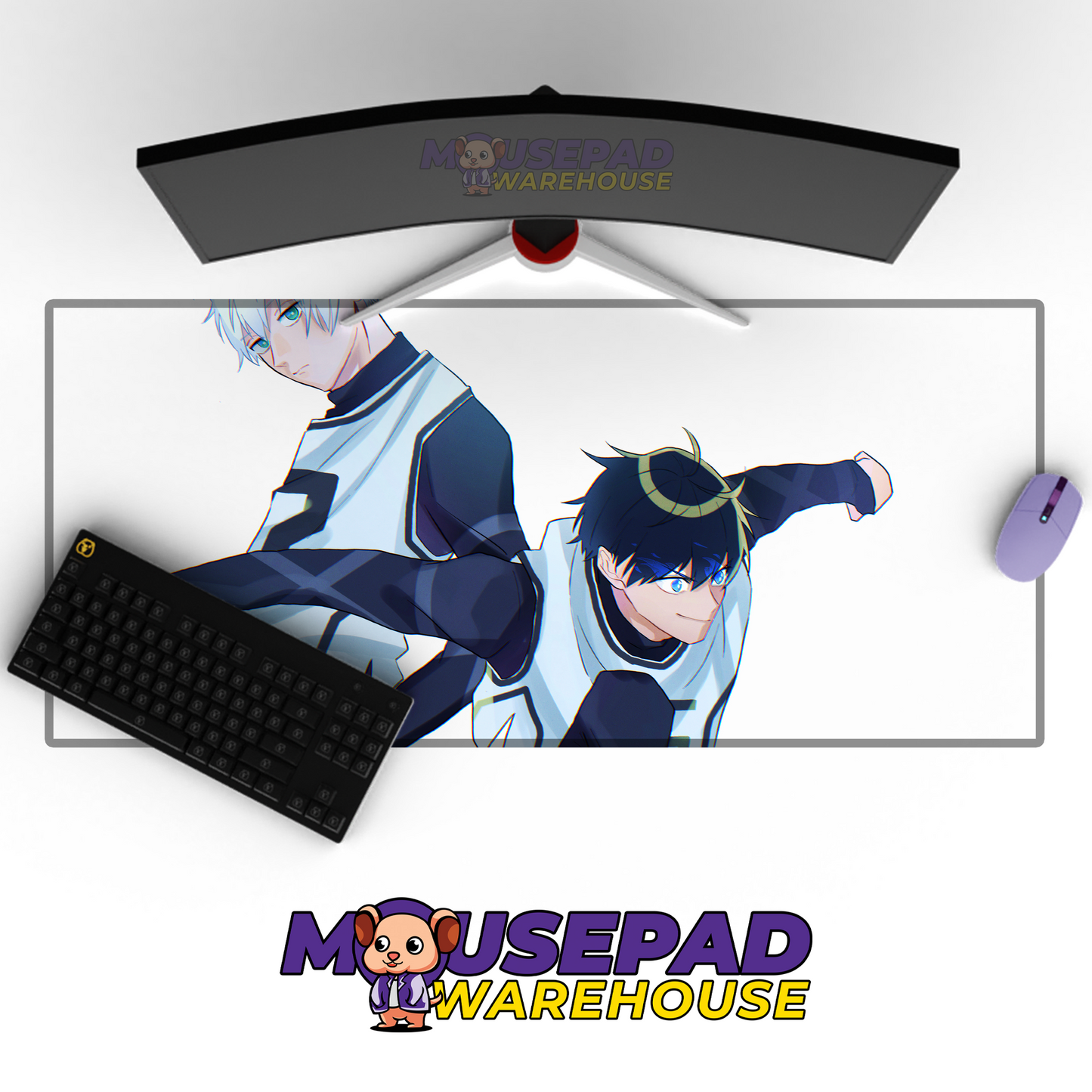Blue Lock V20 Mousepad Mockup