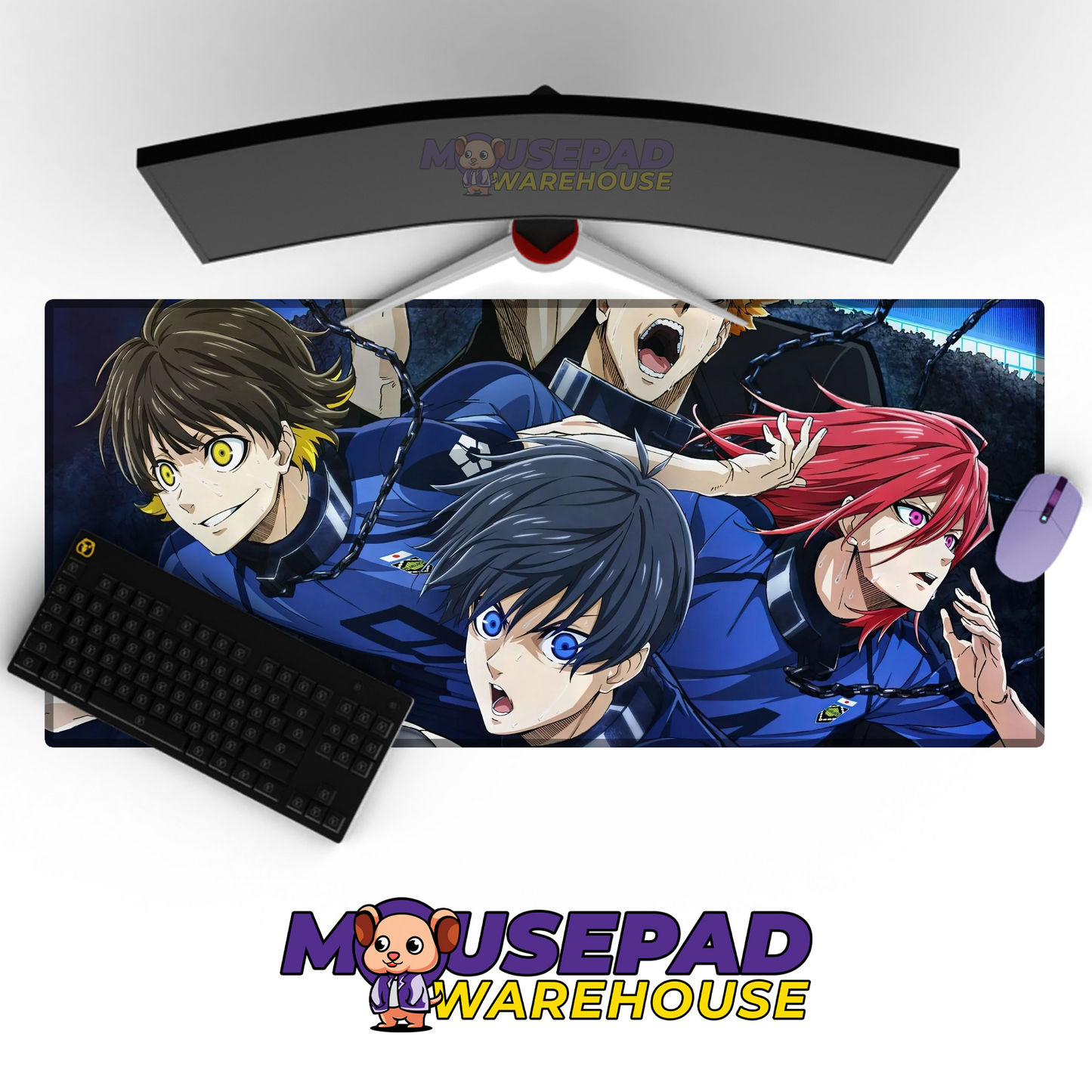 Blue Lock V22 Mousepad Mockup