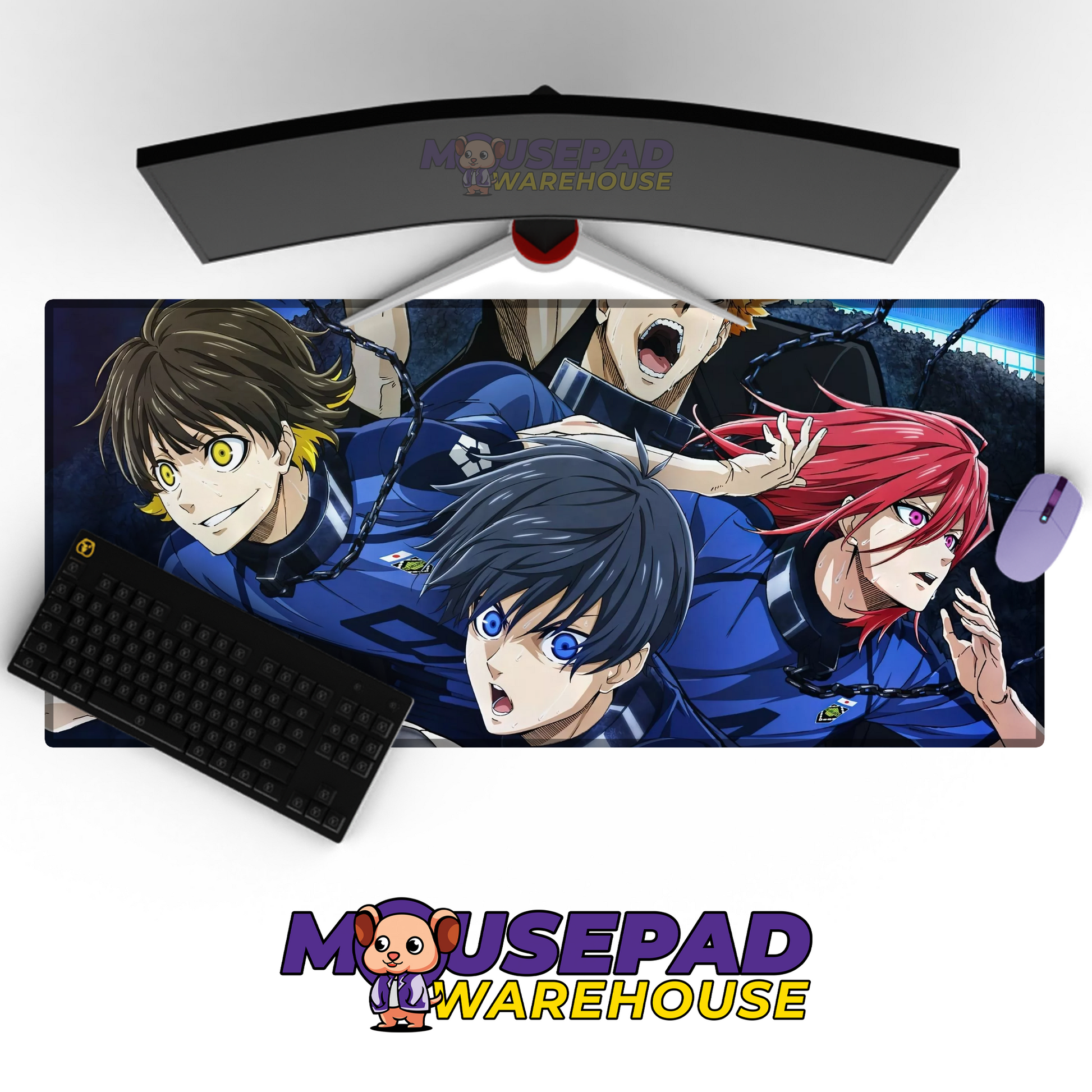 Blue Lock V22 Mousepad Mockup