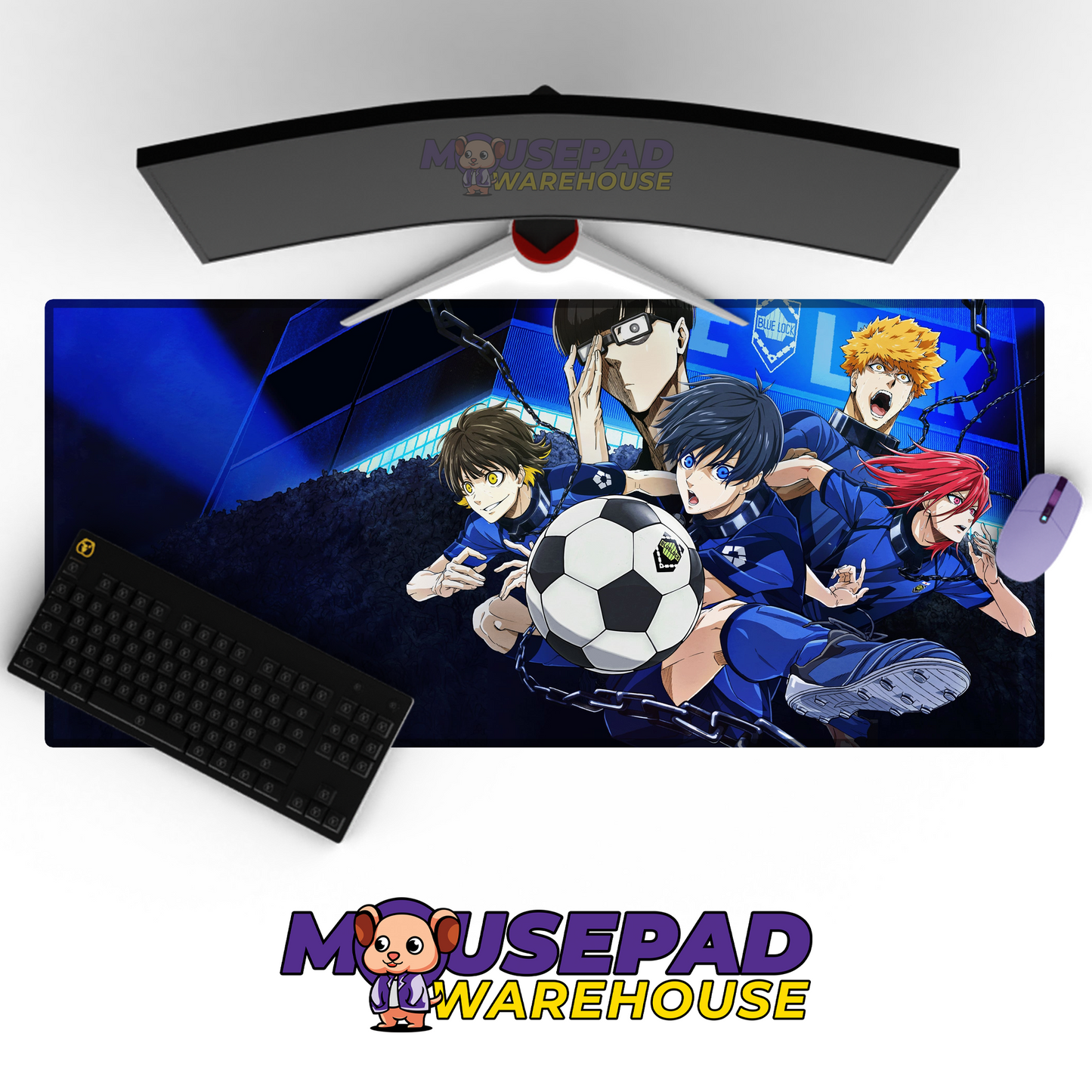 Blue Lock V27 Mousepad Mockup