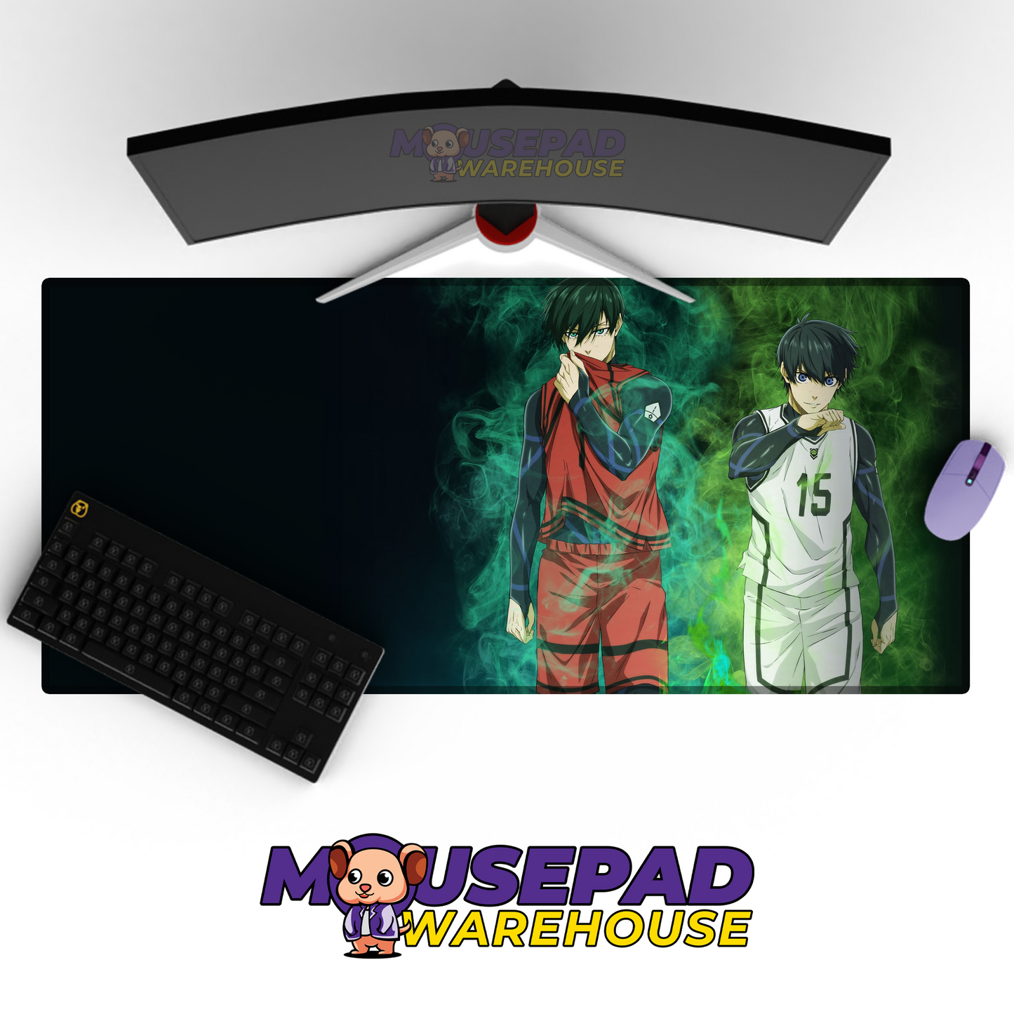 Blue Lock V28 Mousepad Mockup