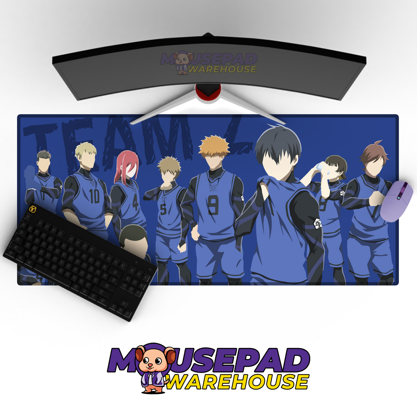 Blue Lock V9 Mousepad Mockup