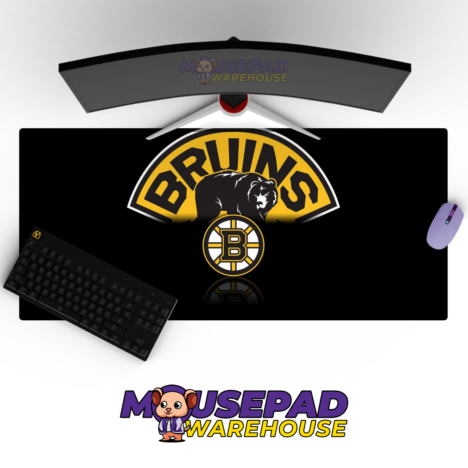 Boston Bruins V13 Mousepad Deskmat Mockup