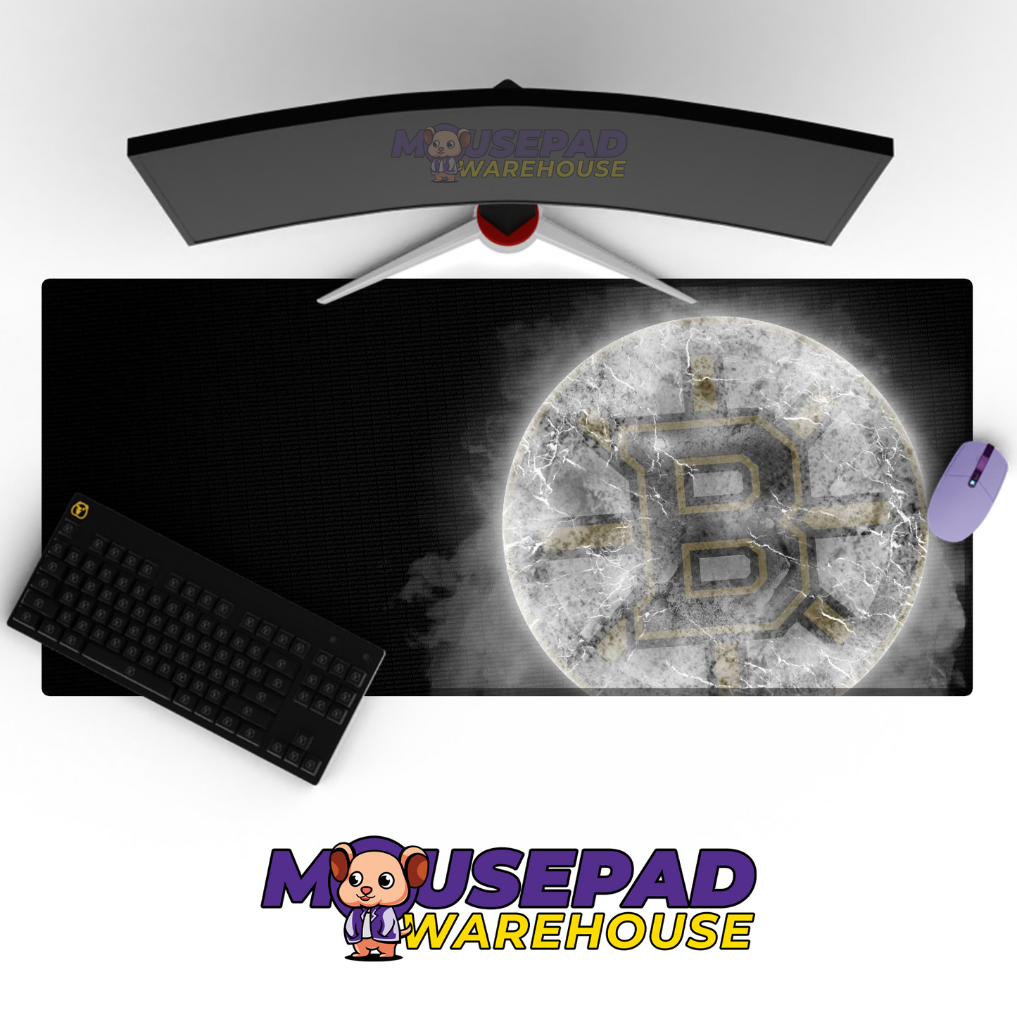 Boston Bruins V19 Mousepad Deskmat Mockup