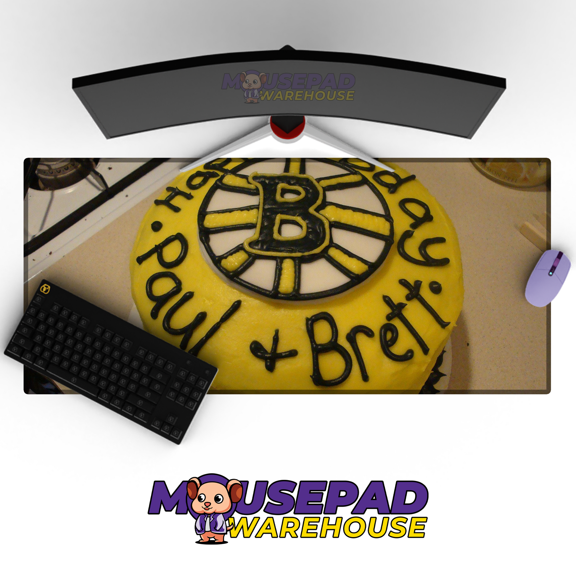 Boston Bruins V24 Mousepad Deskmat Mockup