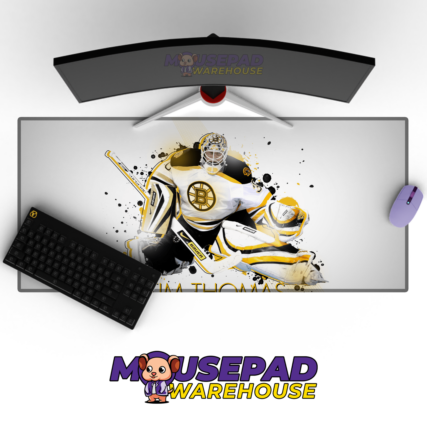 Boston Bruins V2 Mousepad Deskmat Mockup