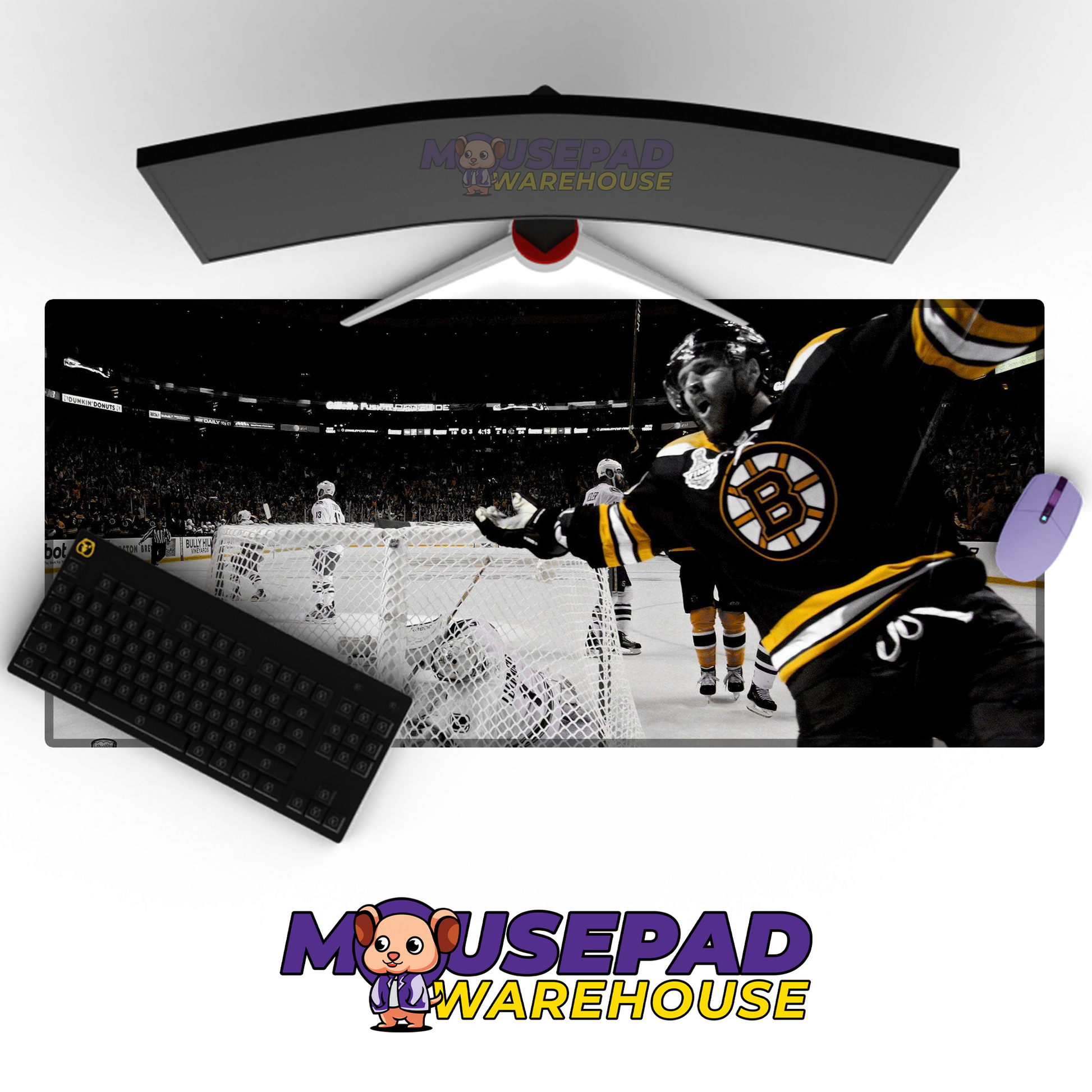 Boston Bruins V32 Mousepad Deskmat Mockup