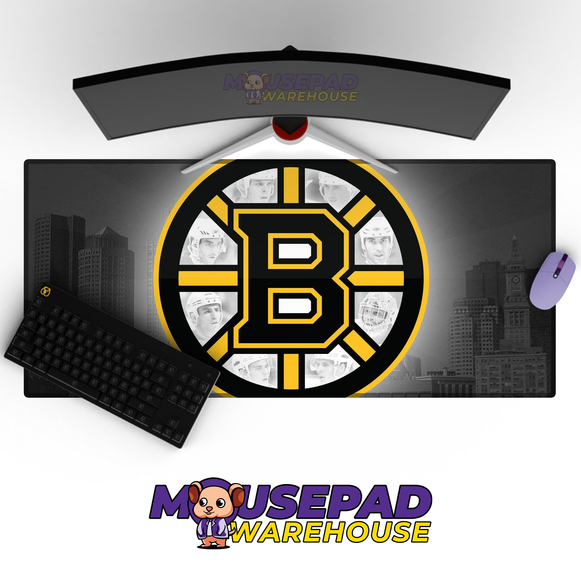Boston Bruins V35 Mousepad Deskmat Mockup