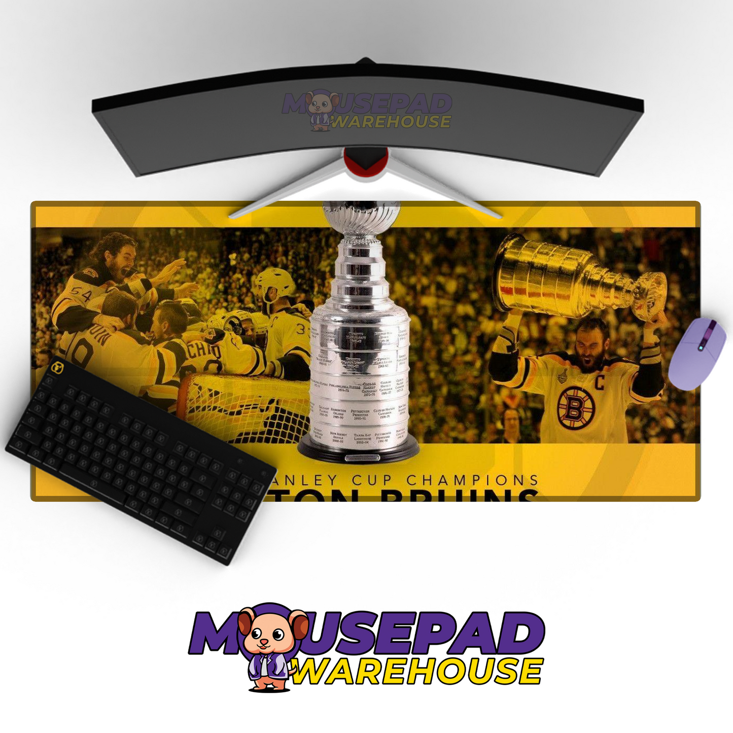 Boston Bruins V36 Mousepad Deskmat Mockup