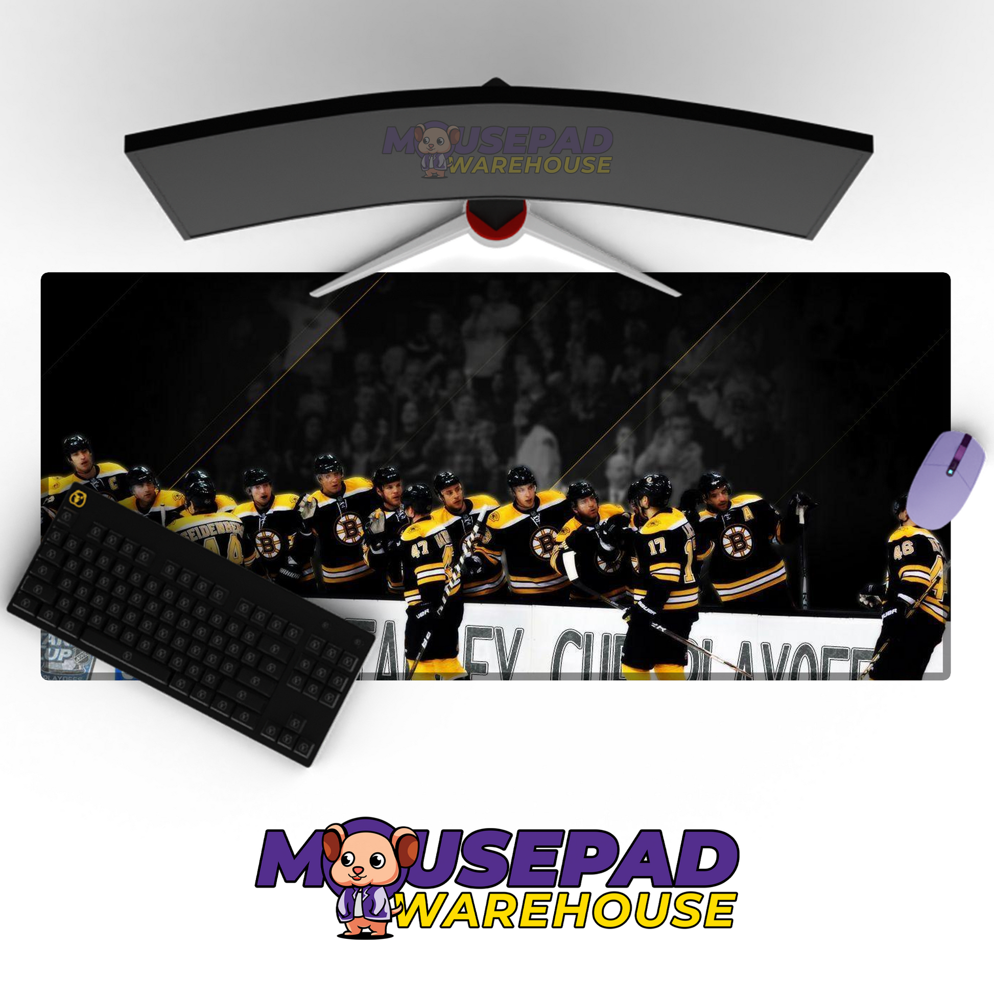 Boston Bruins V38 Mousepad Deskmat Mockup