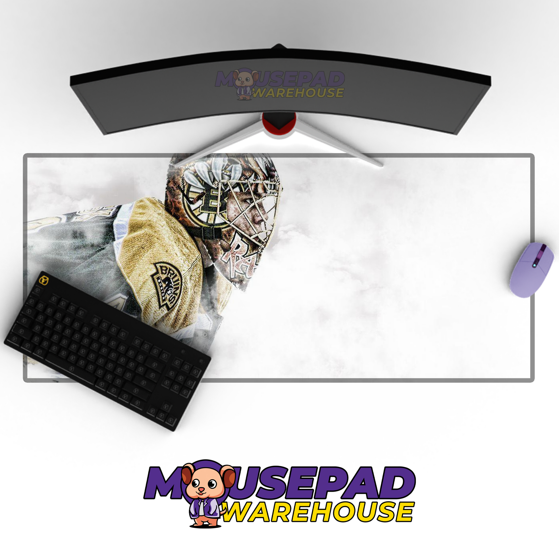 Boston Bruins V3 Mousepad Deskmat Mockup