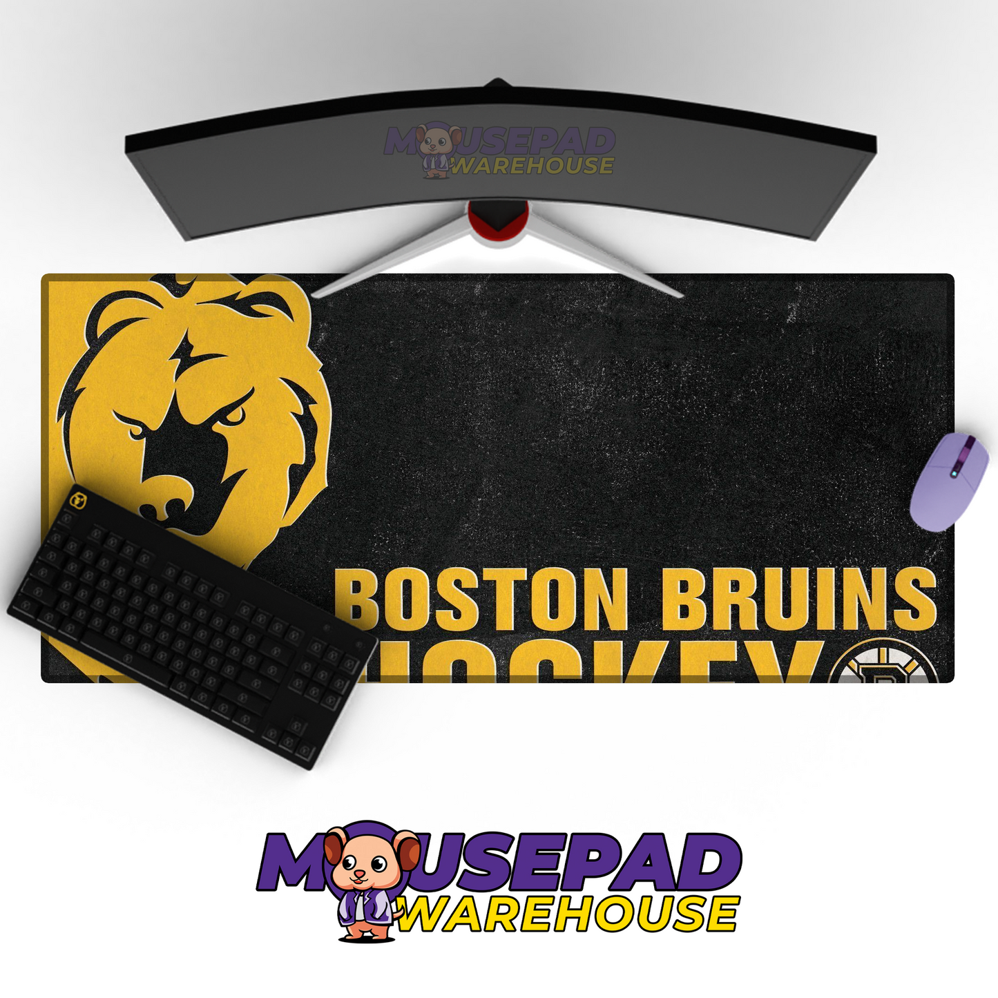 Boston Bruins V4 Mousepad Deskmat Mockup