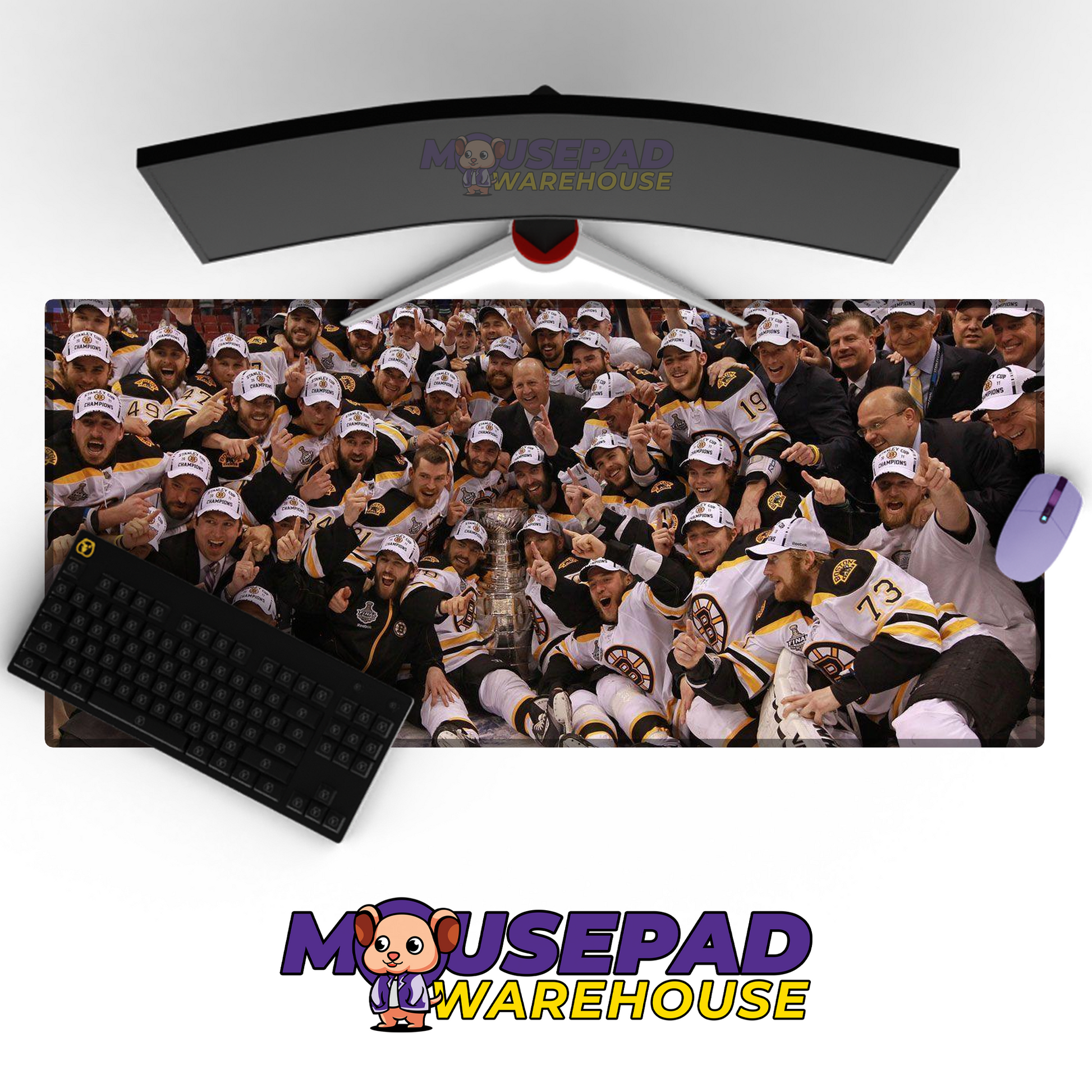 Boston Bruins V9 Mousepad Deskmat Mockup