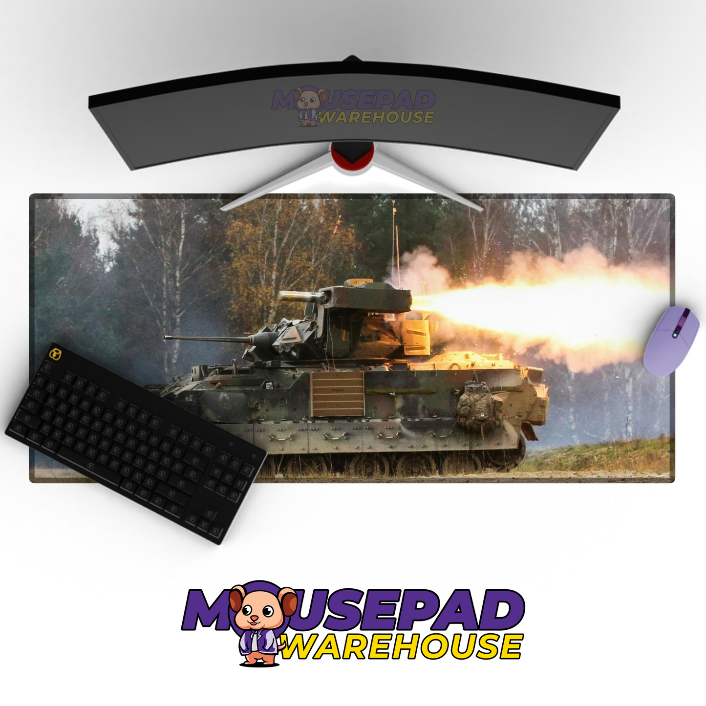 Bradley Fighting Vehicle V12 Mousepad Deskmat Mockup