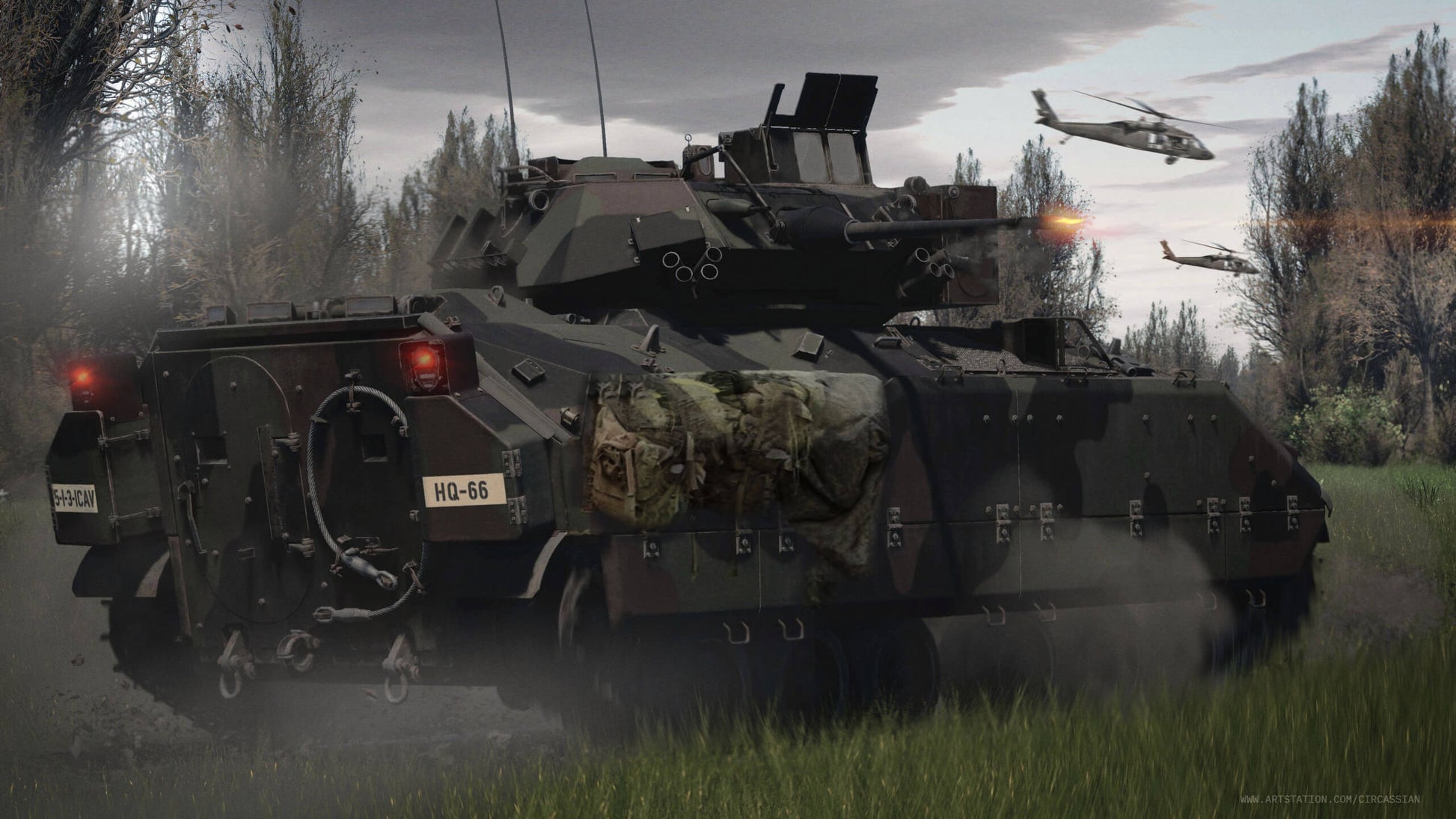 Bradley Fighting Vehicle V13 Mousepad Deskmat