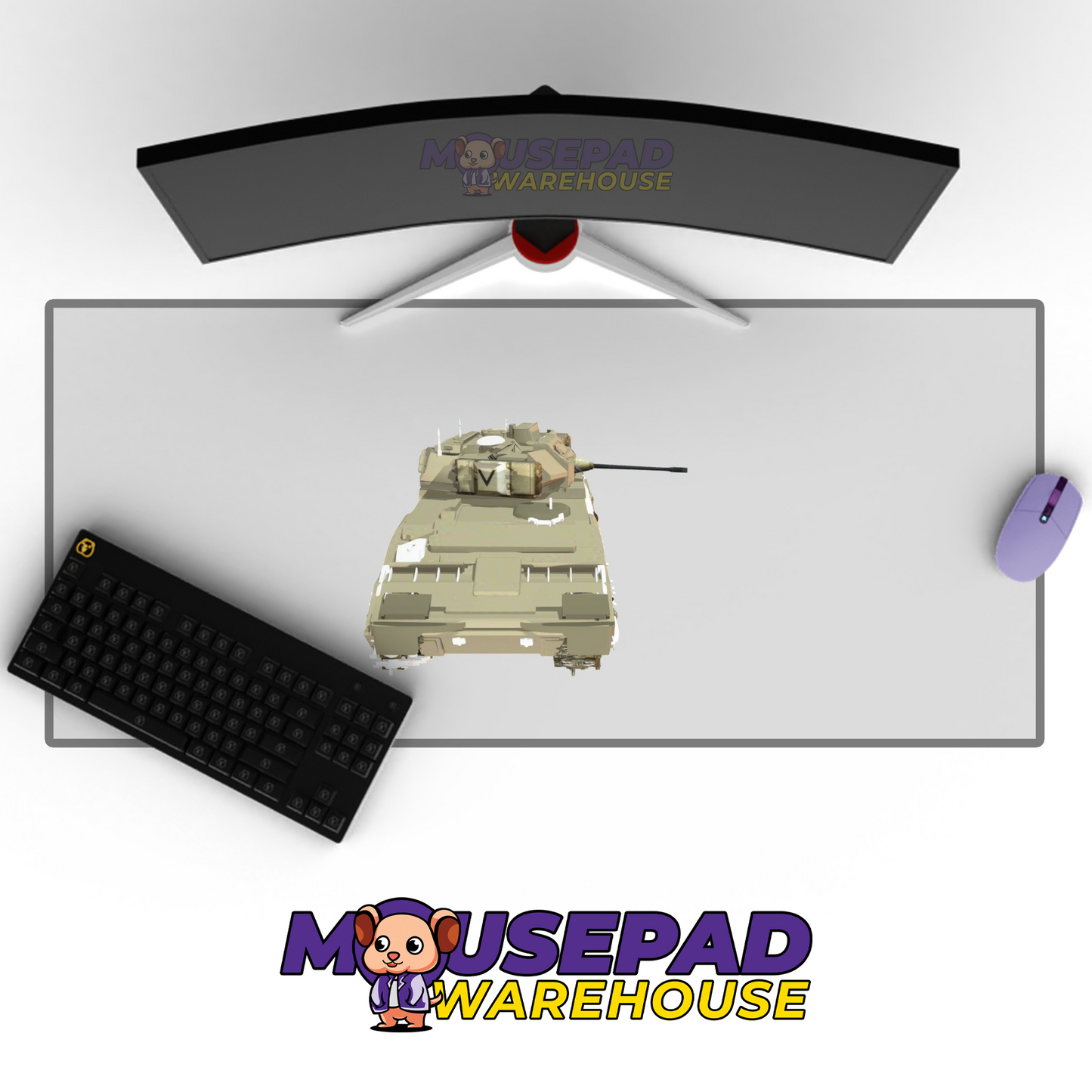 Bradley Fighting Vehicle V17 Mousepad Deskmat Mockup