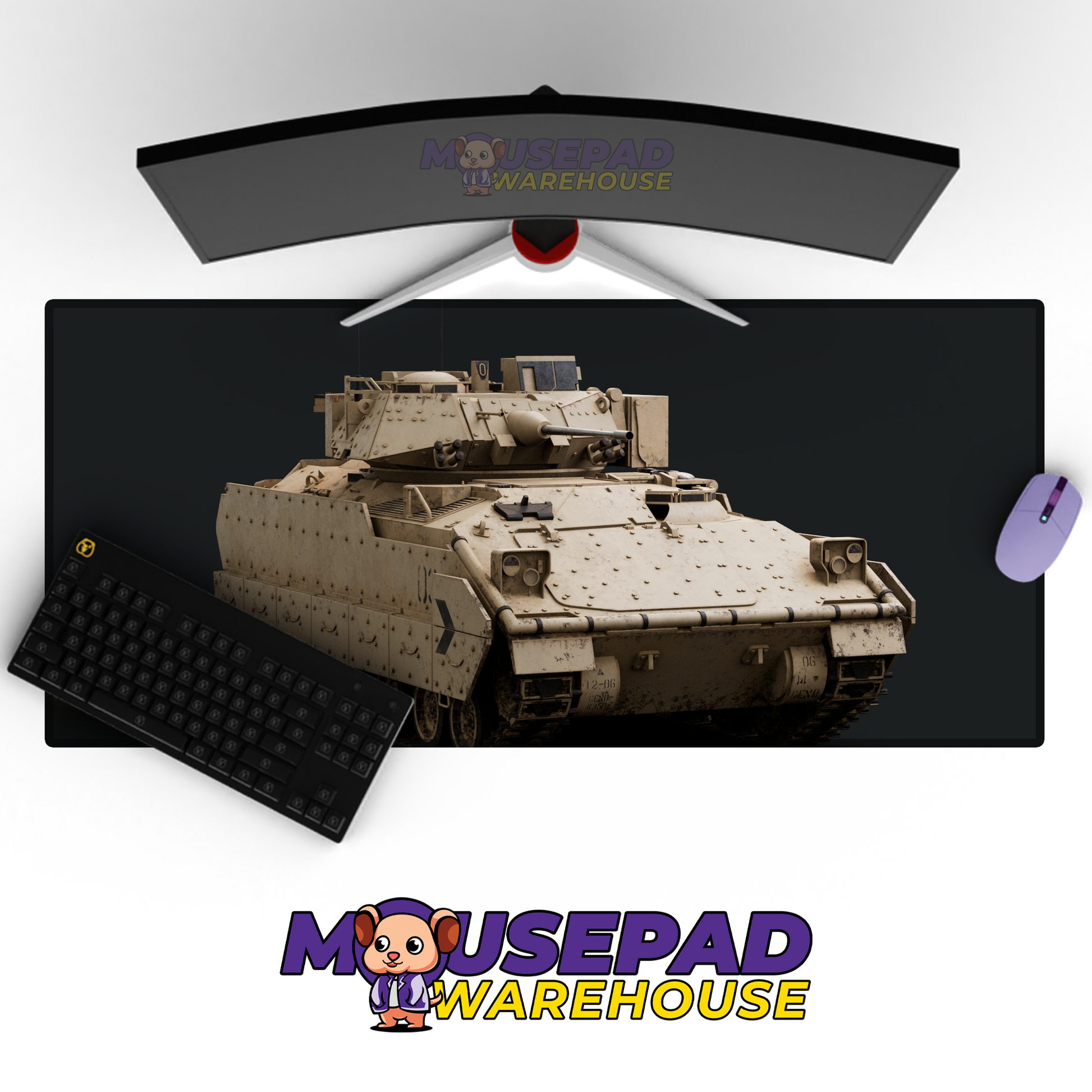 Bradley Fighting Vehicle V18 Mousepad Deskmat Mockup