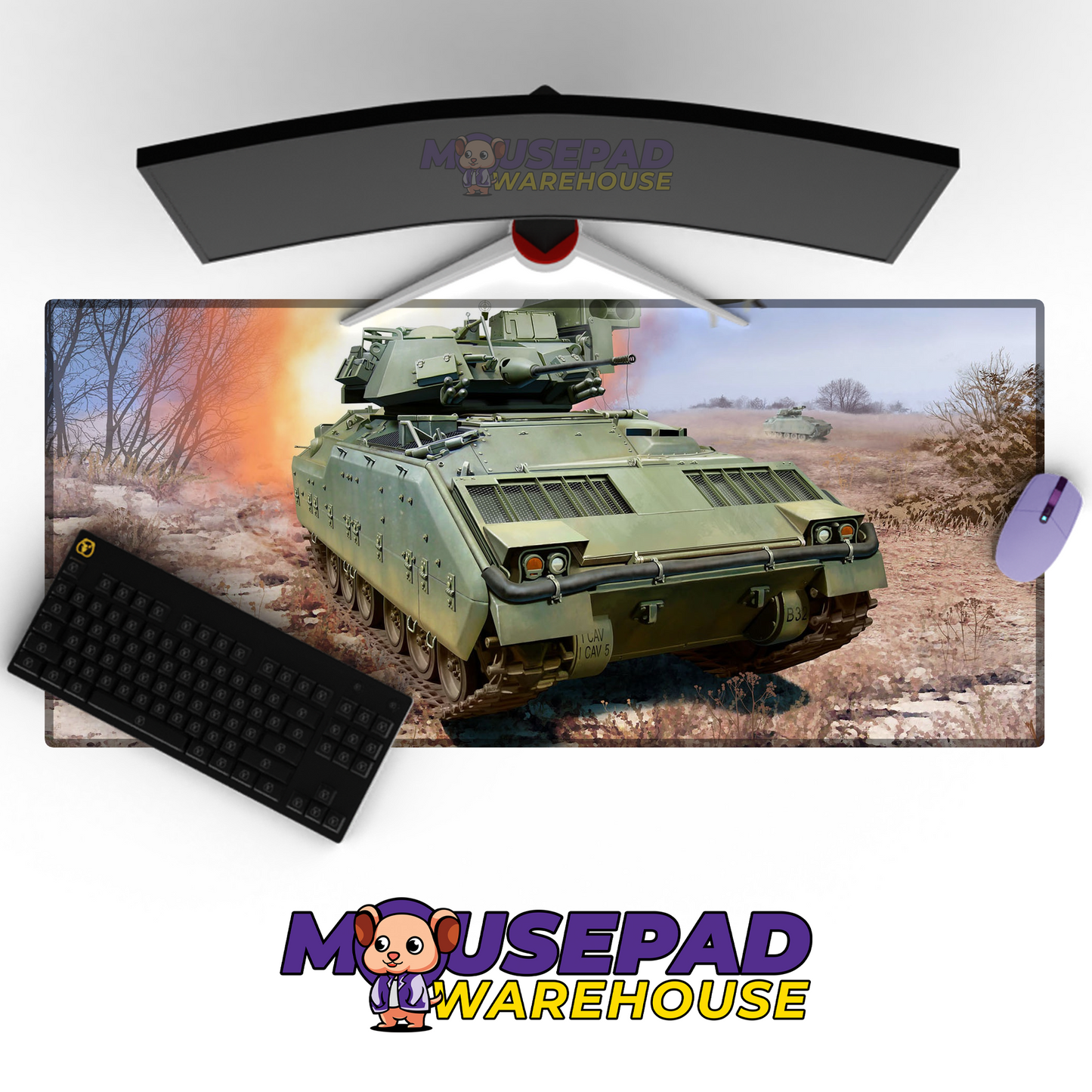 Bradley Fighting Vehicle V2 Mousepad Deskmat Mockup