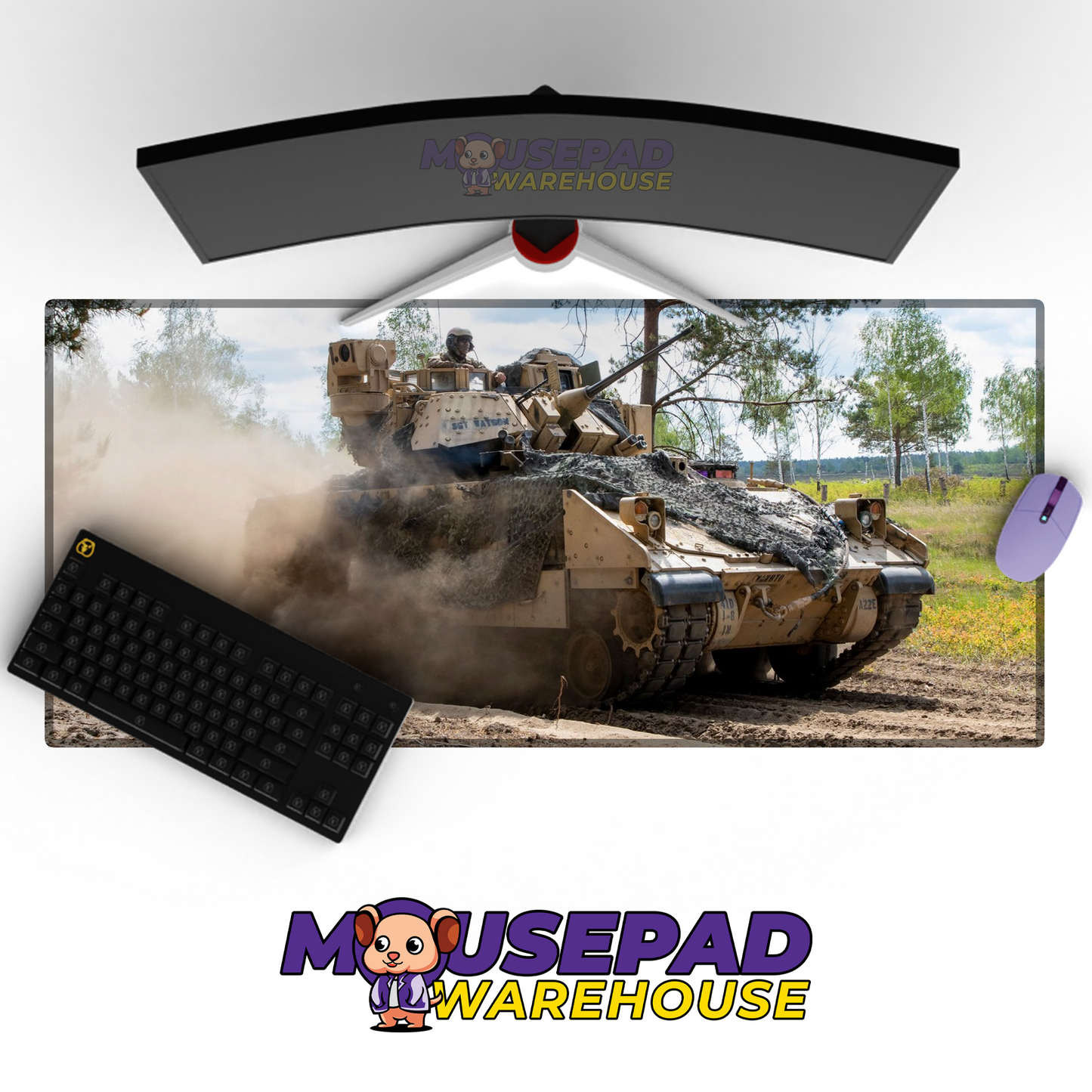 Bradley Fighting Vehicle V4 Mousepad Deskmat Mockup